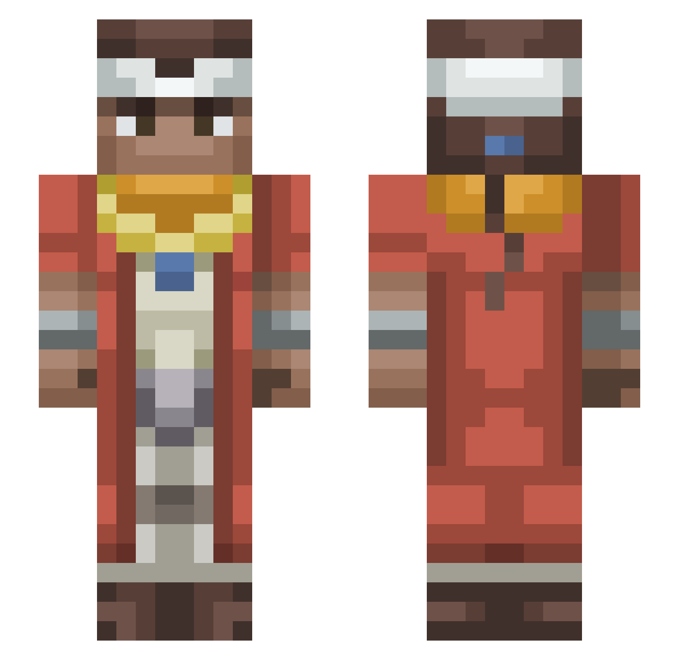 IQAbaherah Minecraft skin, front and back view