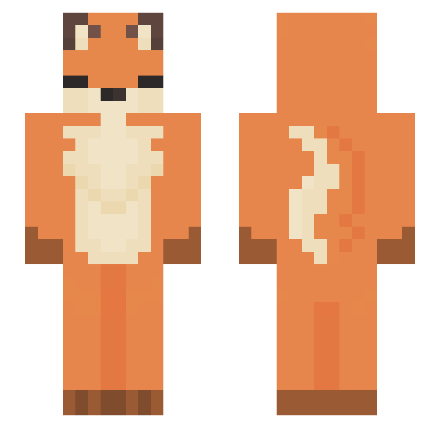 Ludixer Minecraft skin, front and back view