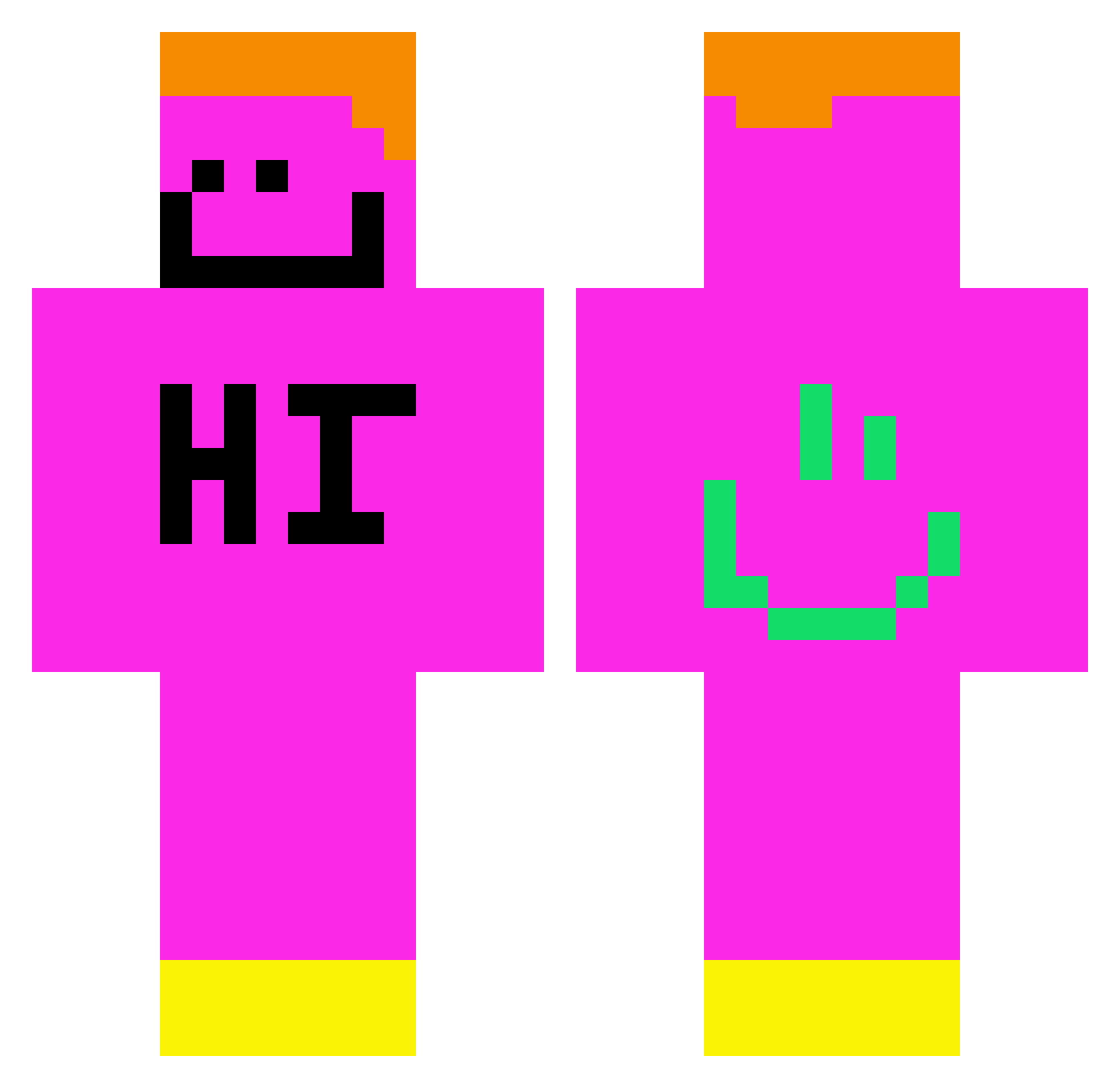 RB22_Harshu Minecraft skin, front and back view