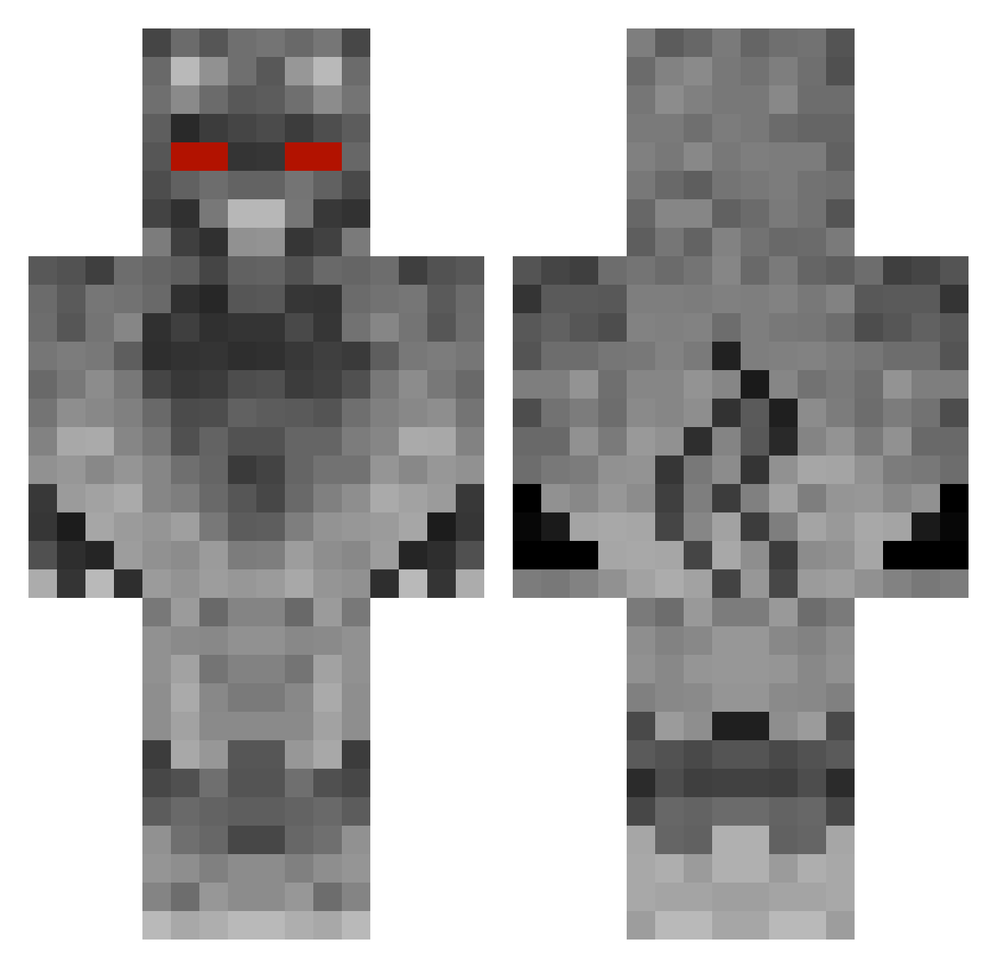 DaddyHurley Minecraft skin, front and back view