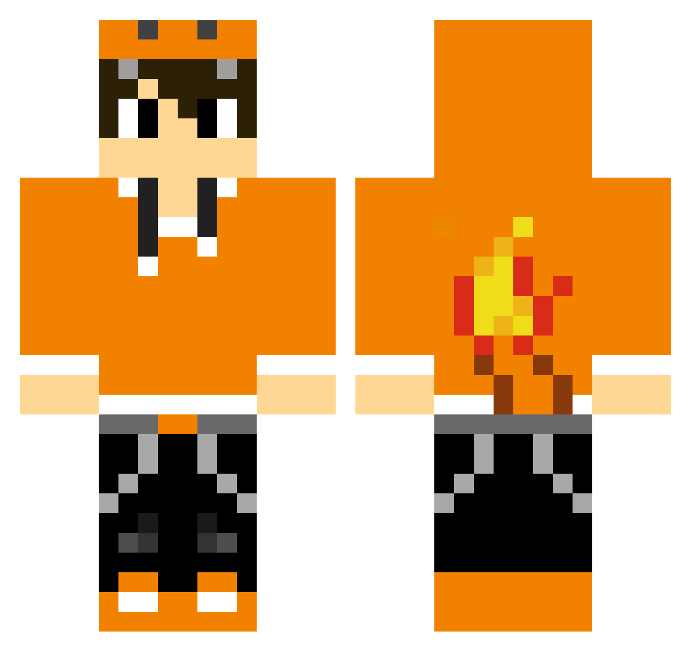 H05T Minecraft skin, front and back view