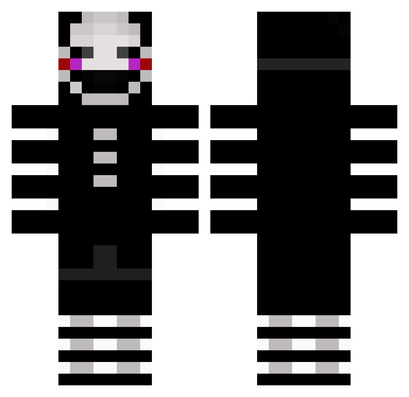 zYoussef Minecraft skin, front and back view
