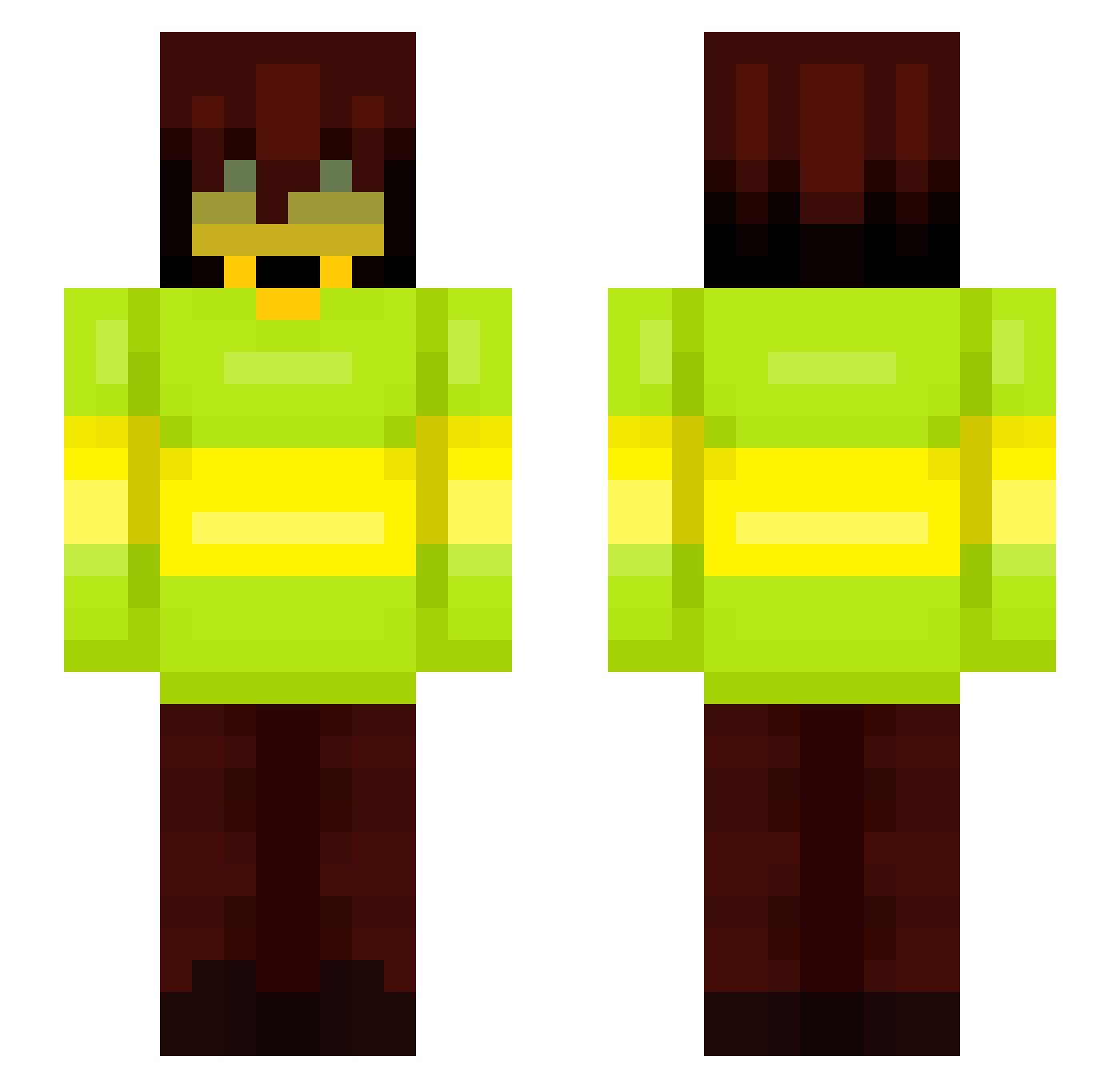 SartynkaWpuszce Minecraft skin, front and back view