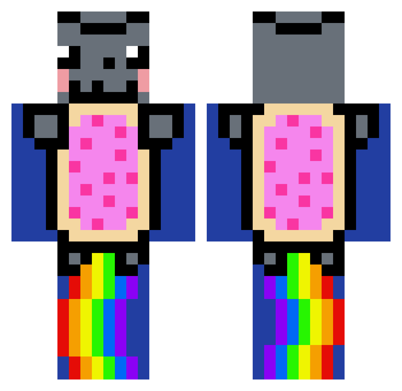 zenotriuzi Minecraft skin, front and back view