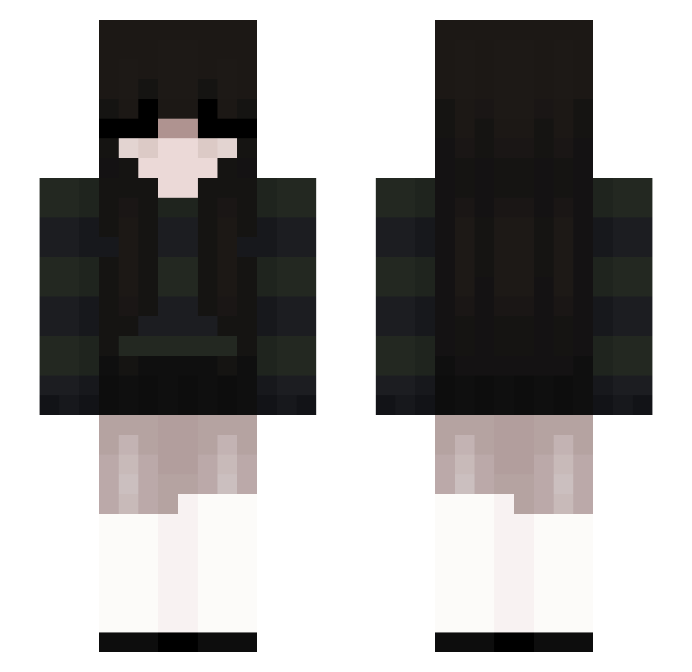 mafiilde Minecraft skin, front and back view