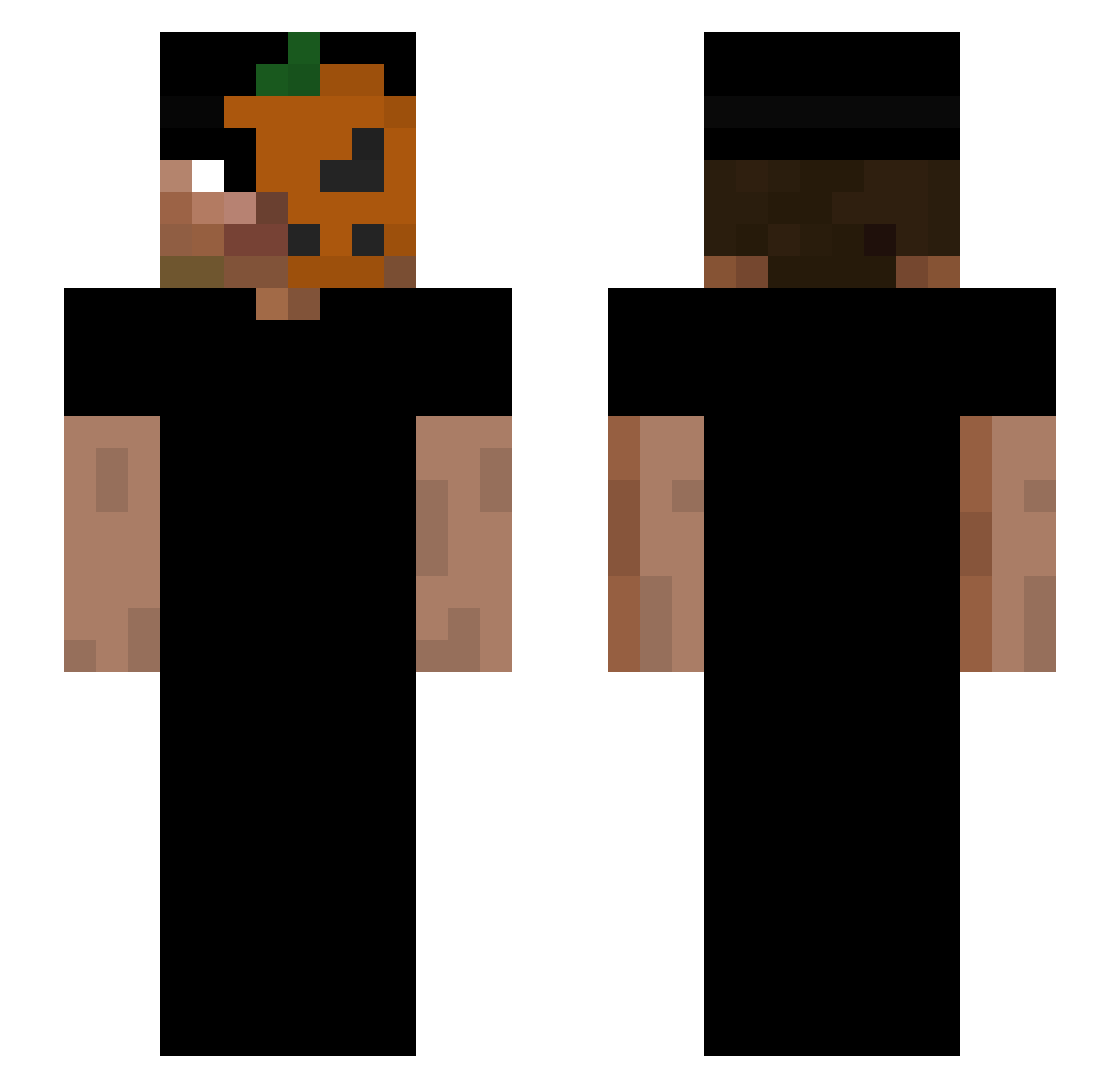 Emo_kk Minecraft skin, front and back view