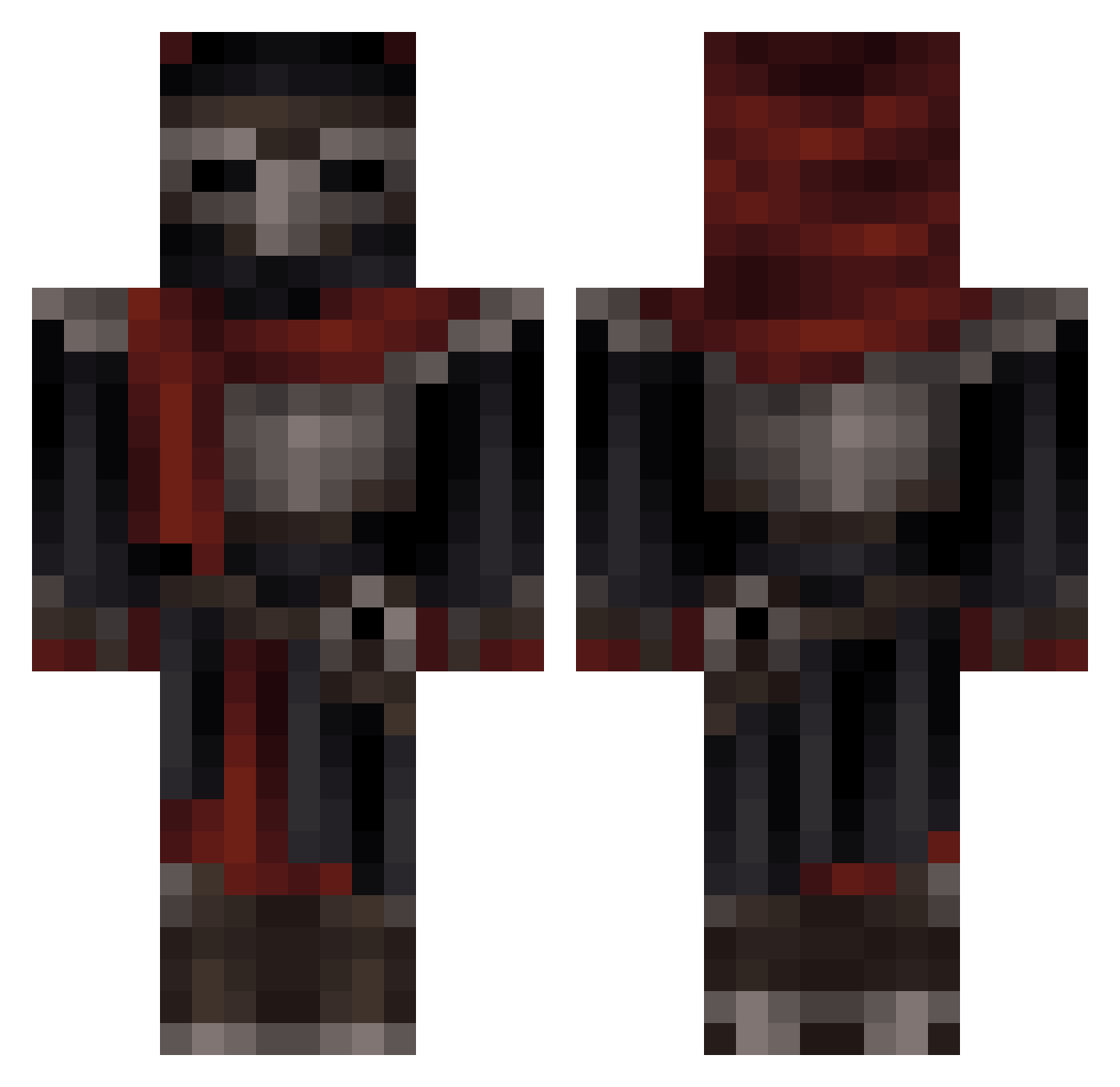 gayjerome Minecraft skin, front and back view