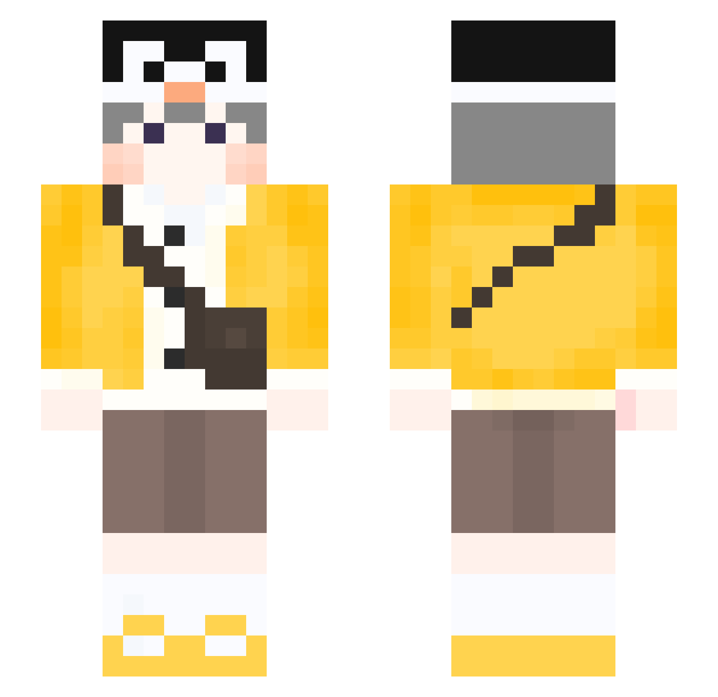 TutuKim Minecraft skin, front and back view