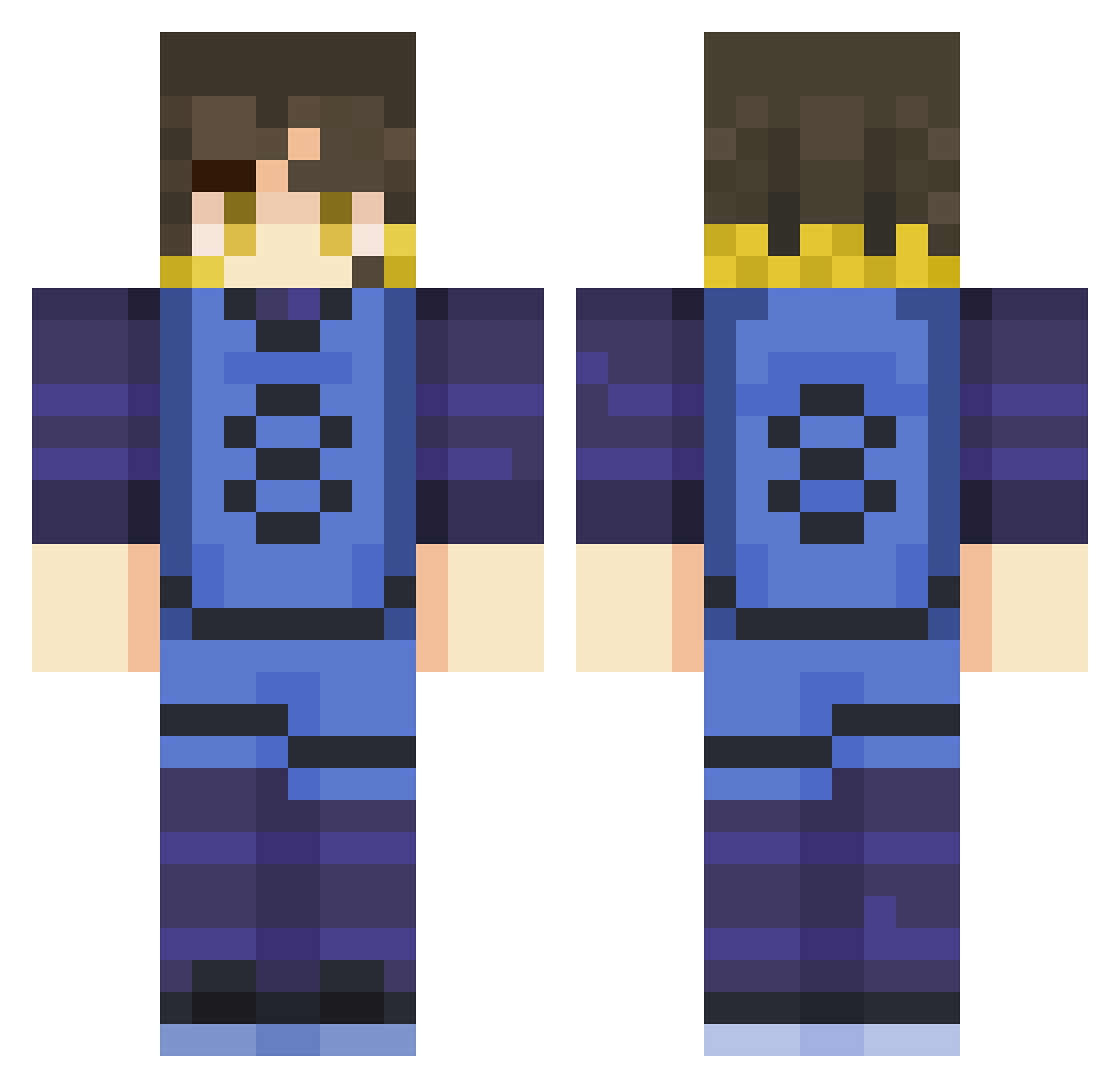 AnemoMaster Minecraft skin, front and back view
