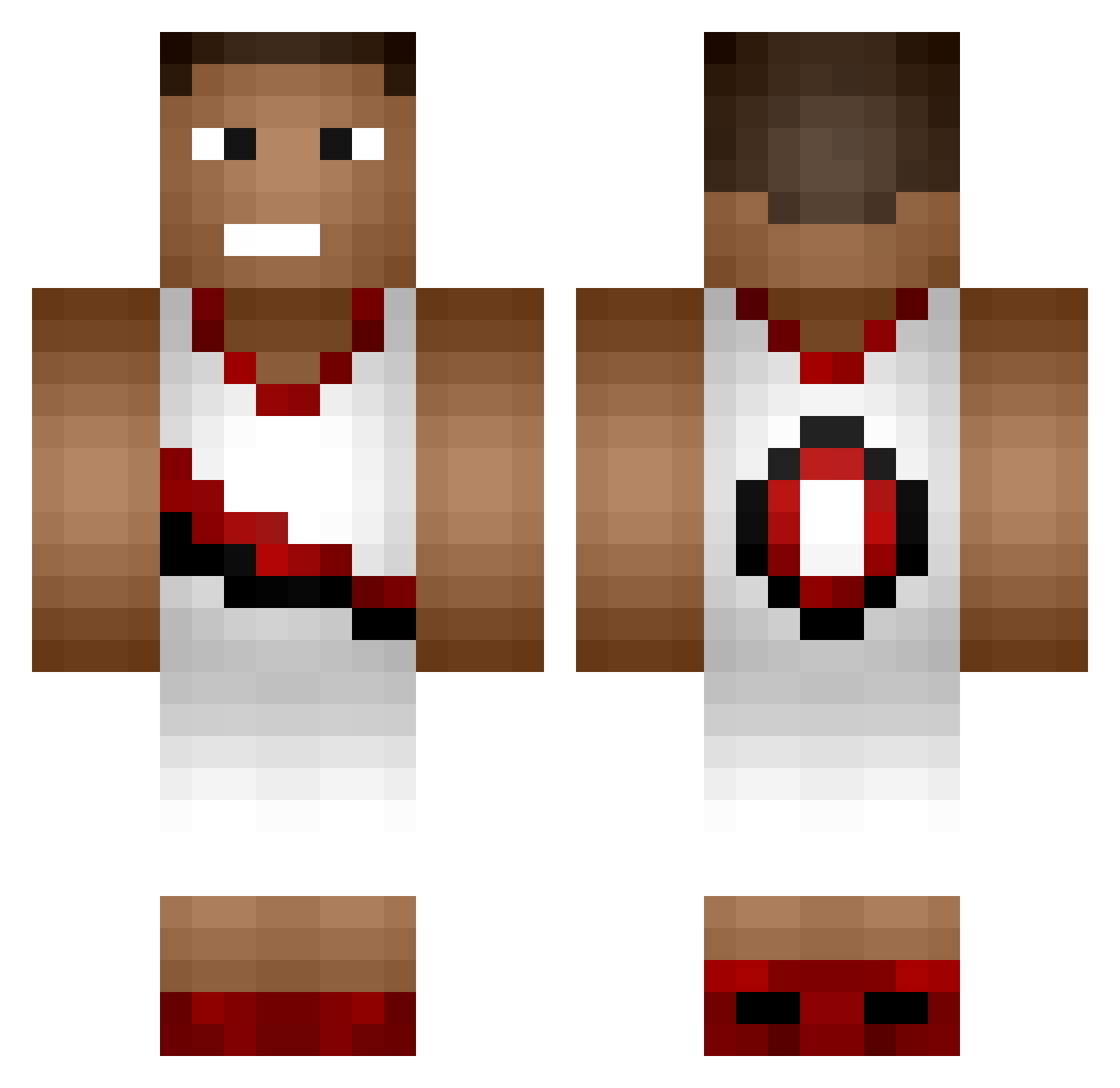 Paramedic Minecraft skin, front and back view
