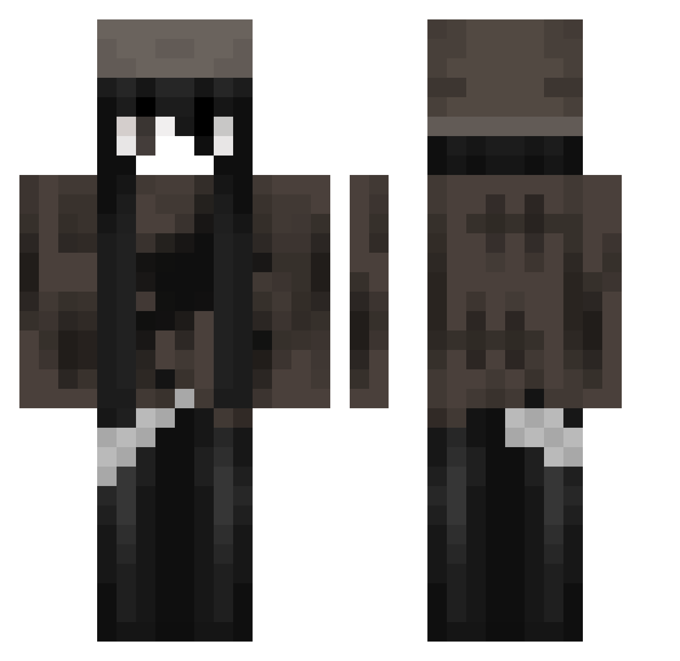 Ali_mwah Minecraft skin, front and back view