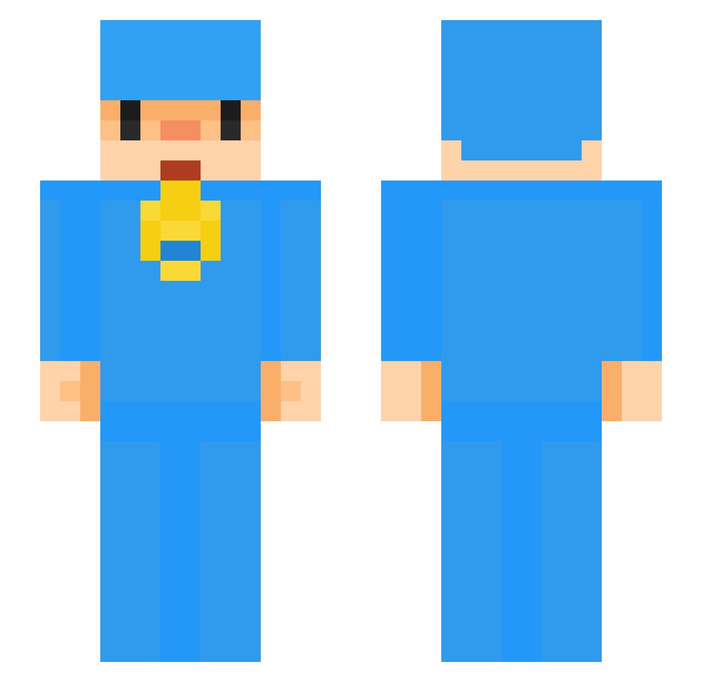 Natox_Stix Minecraft skin, front and back view