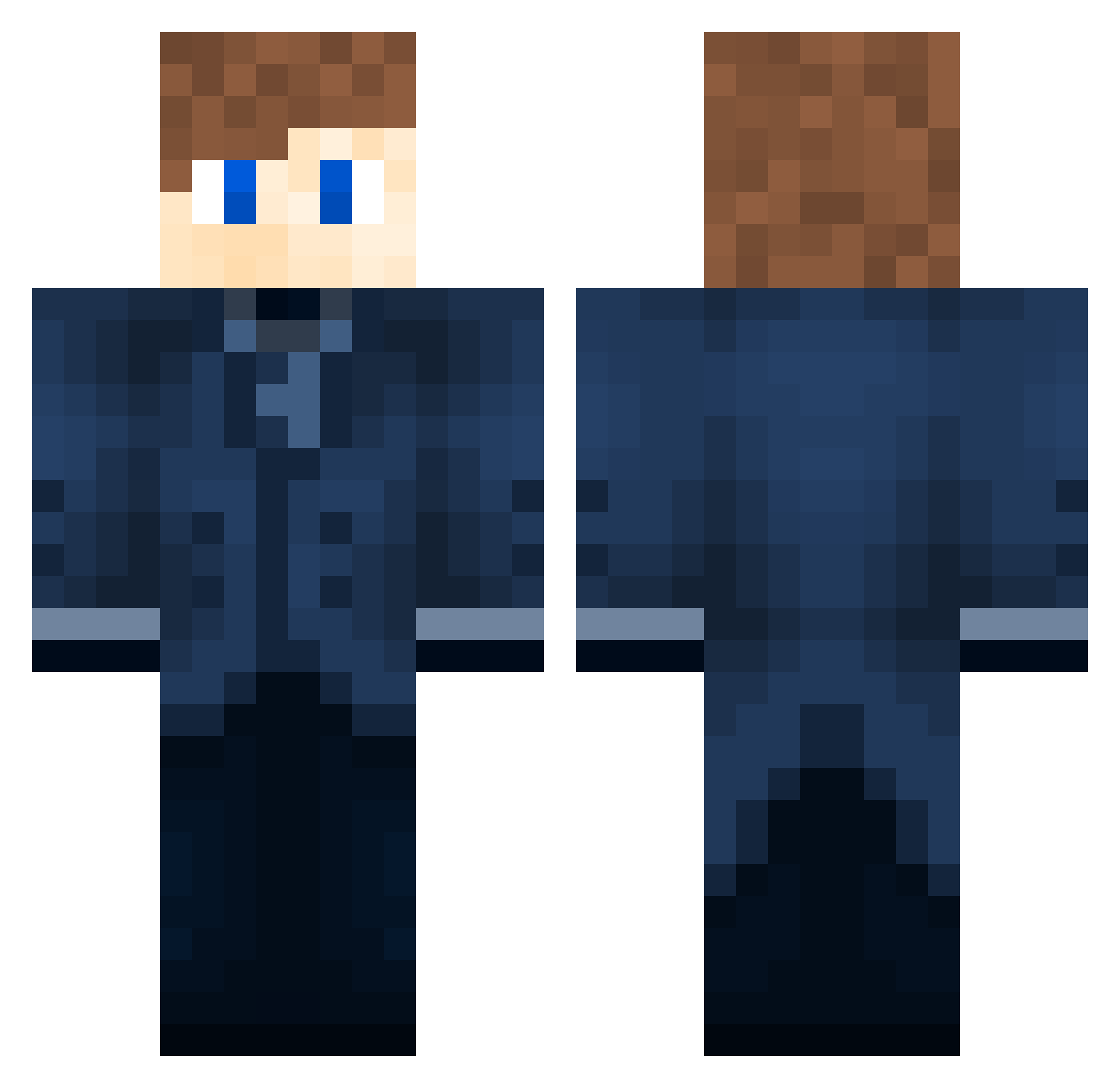 curiosity023 Minecraft skin, front and back view