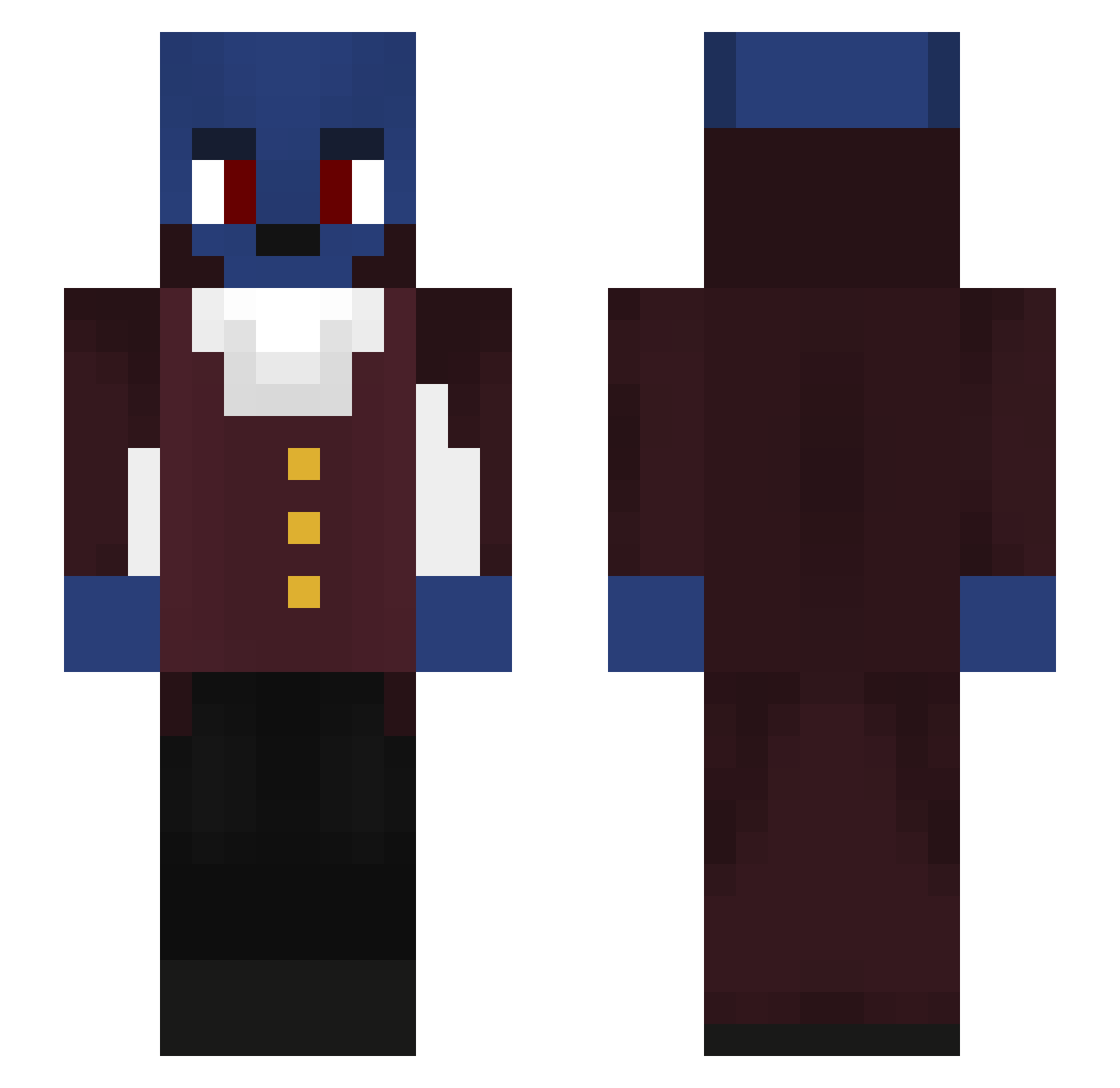 Count_DJ Minecraft skin, front and back view