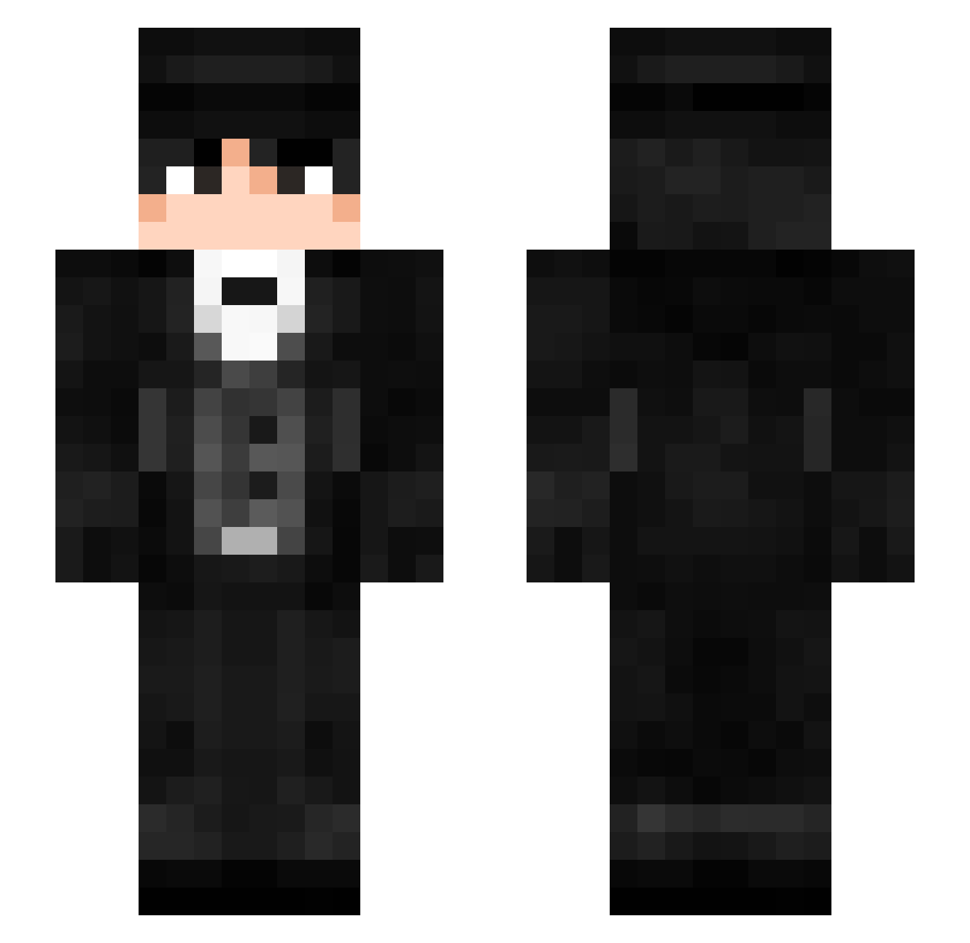 T1p5y Minecraft skin, front and back view
