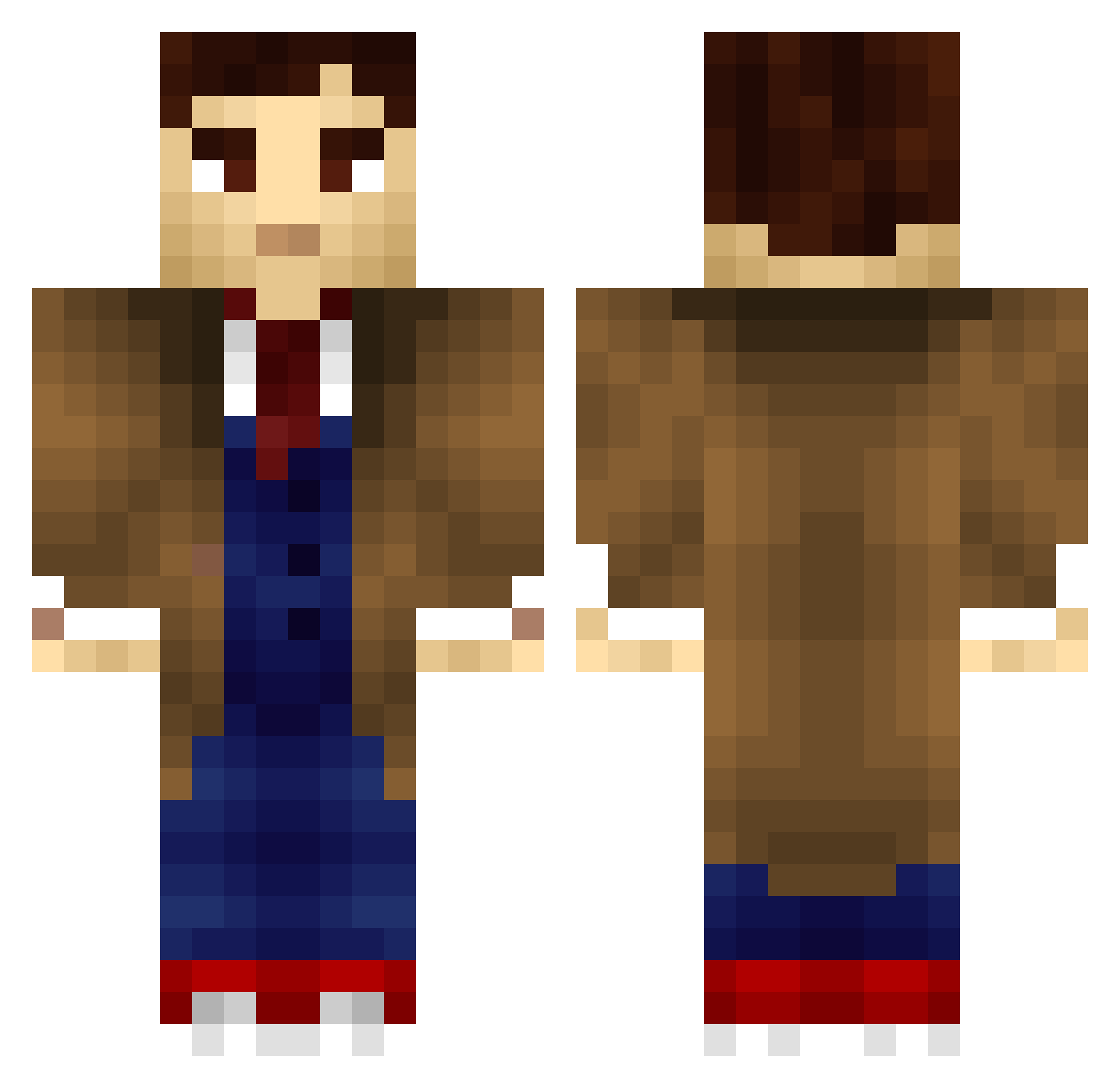 AlessaOswald Minecraft skin, front and back view