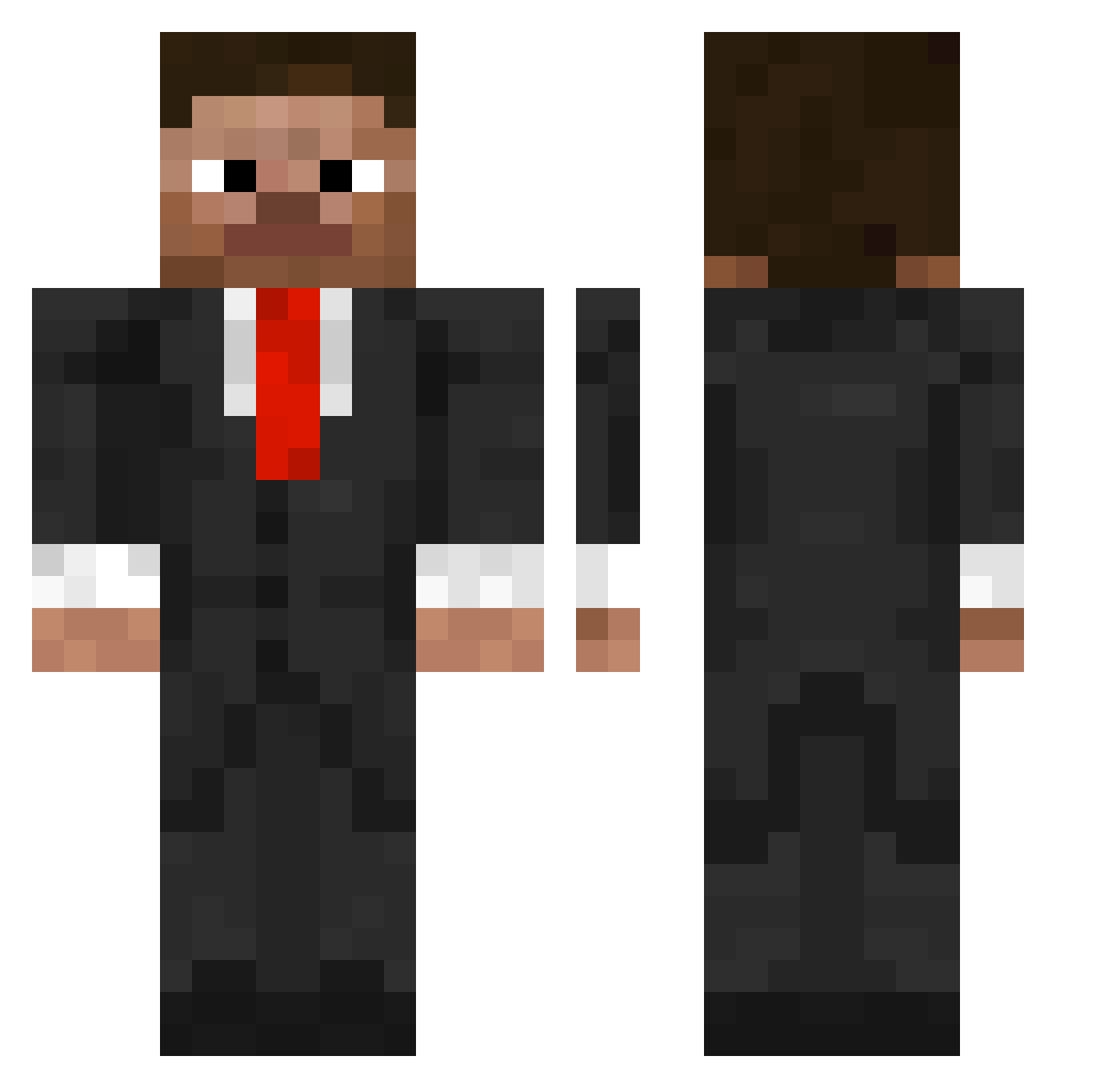 Pdjdjcj Minecraft skin, front and back view
