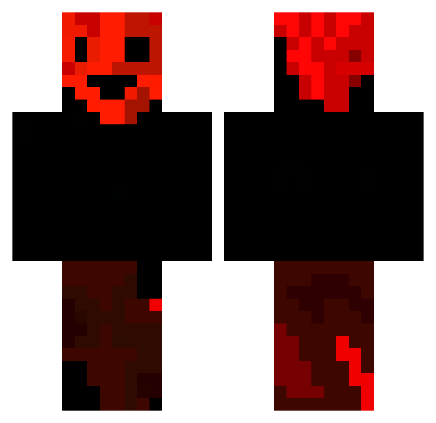 SaltySuushi Minecraft skin, front and back view