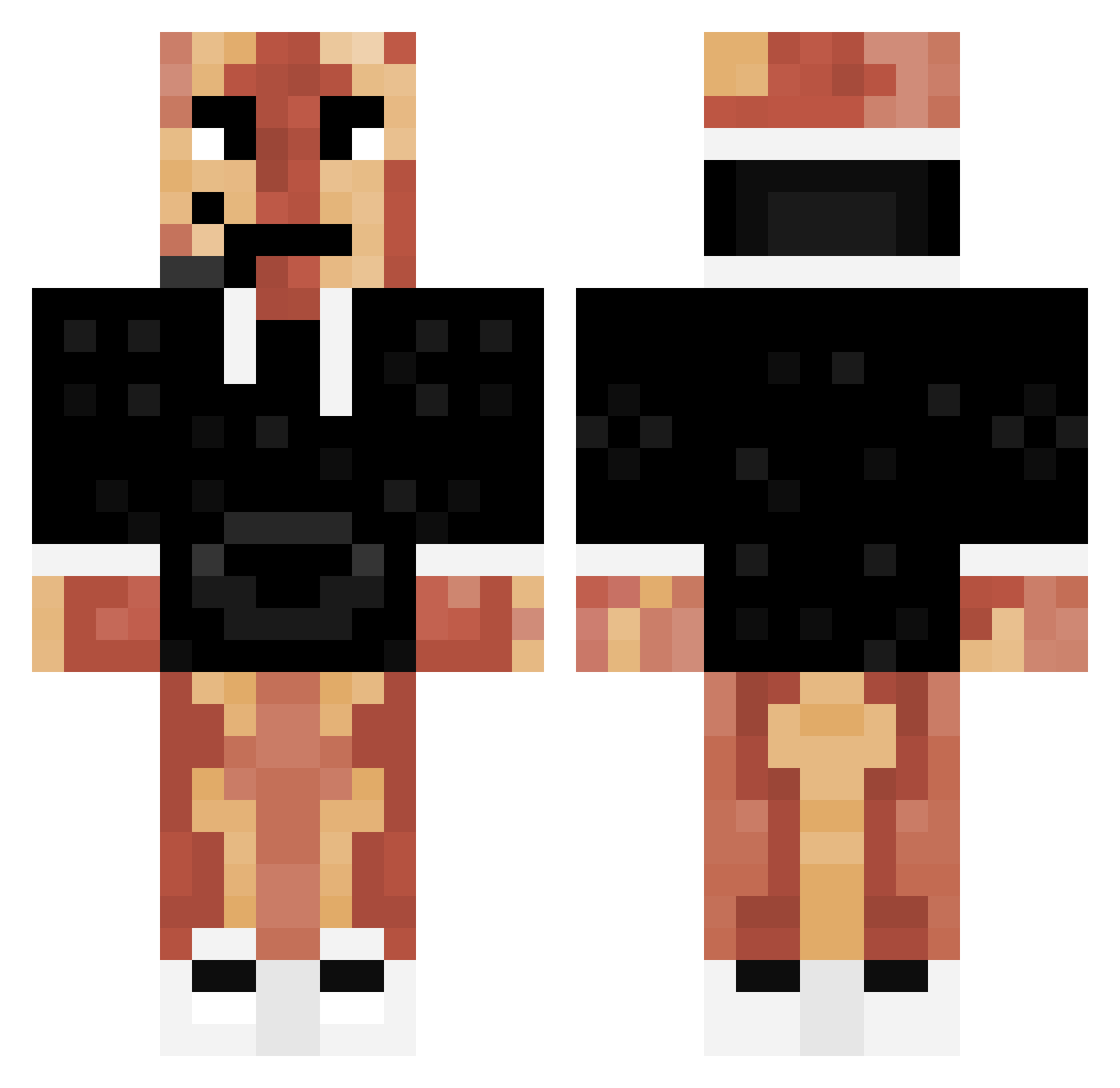 PBJGladiator Minecraft skin, front and back view