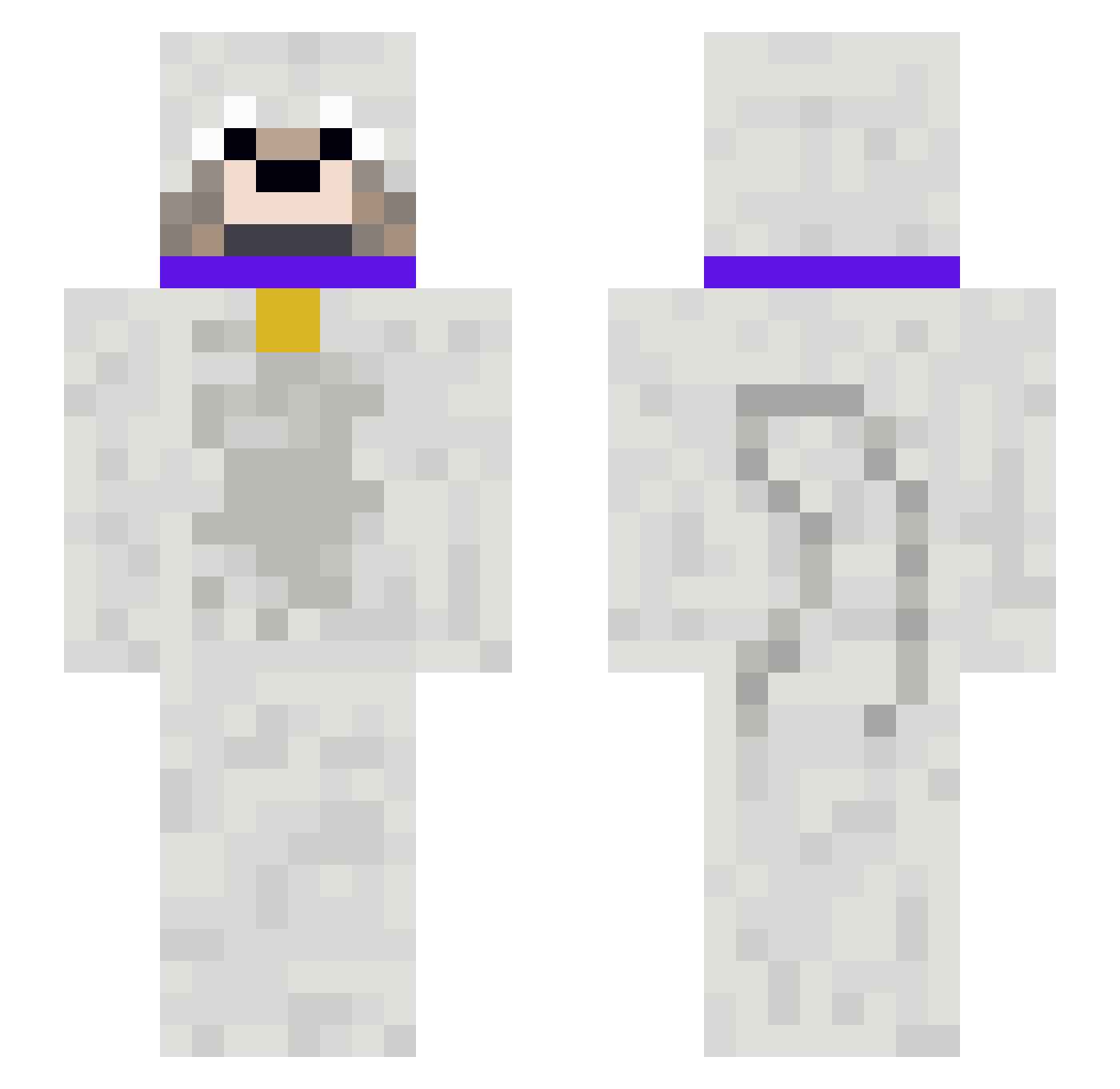 Soueu Minecraft skin, front and back view