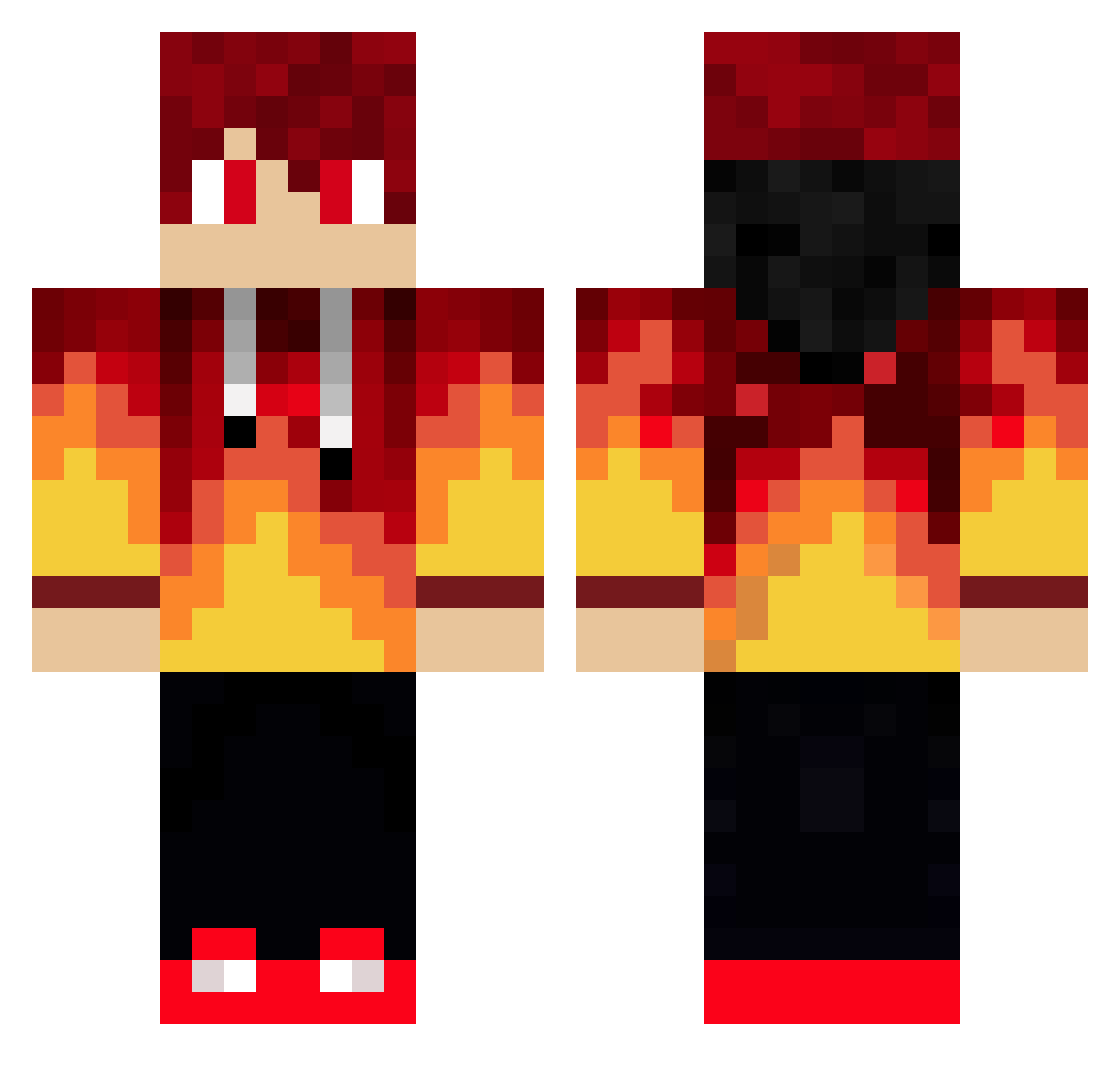 x_Kalle_x Minecraft skin, front and back view