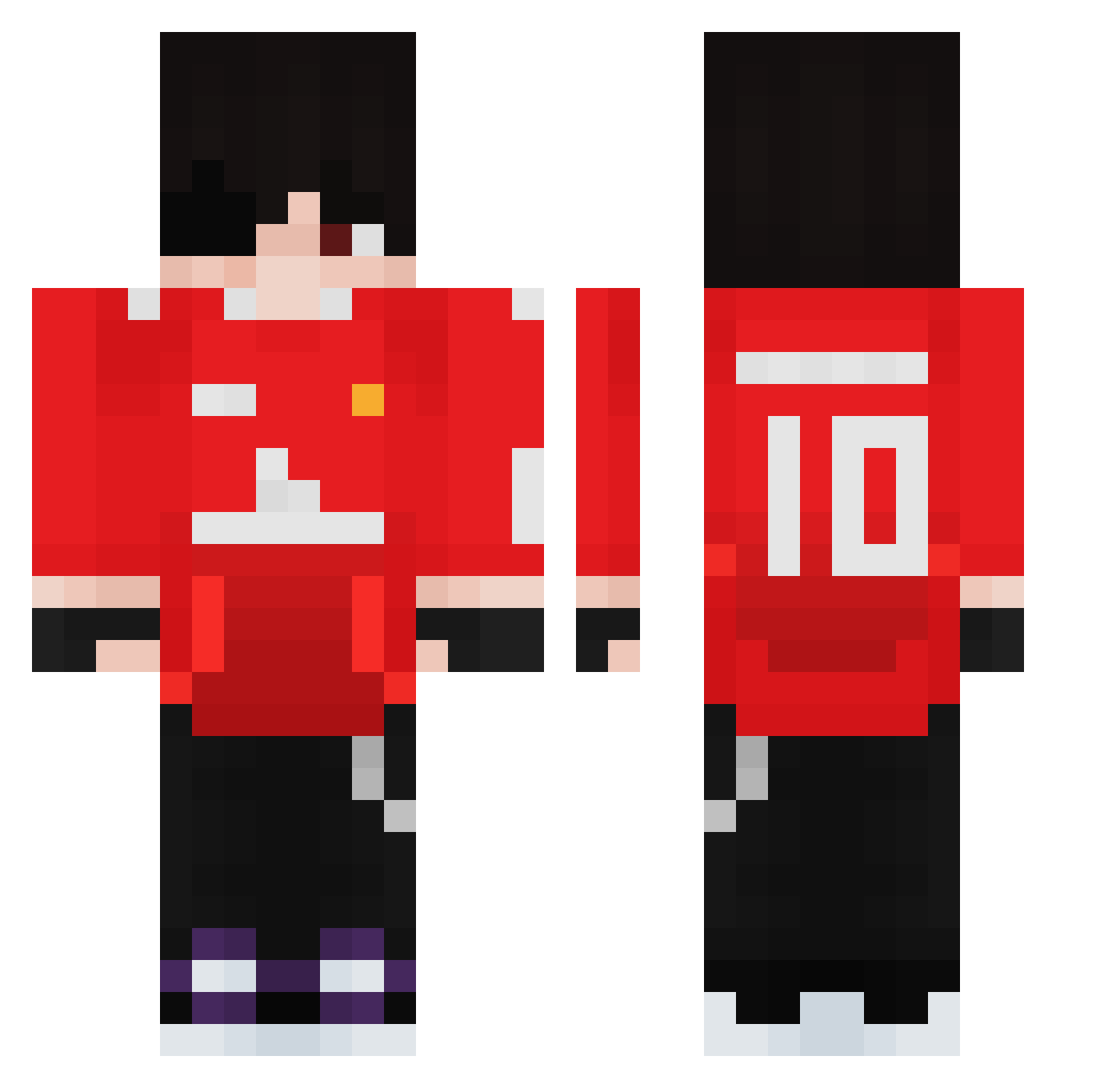 Kryze_67 Minecraft skin, front and back view