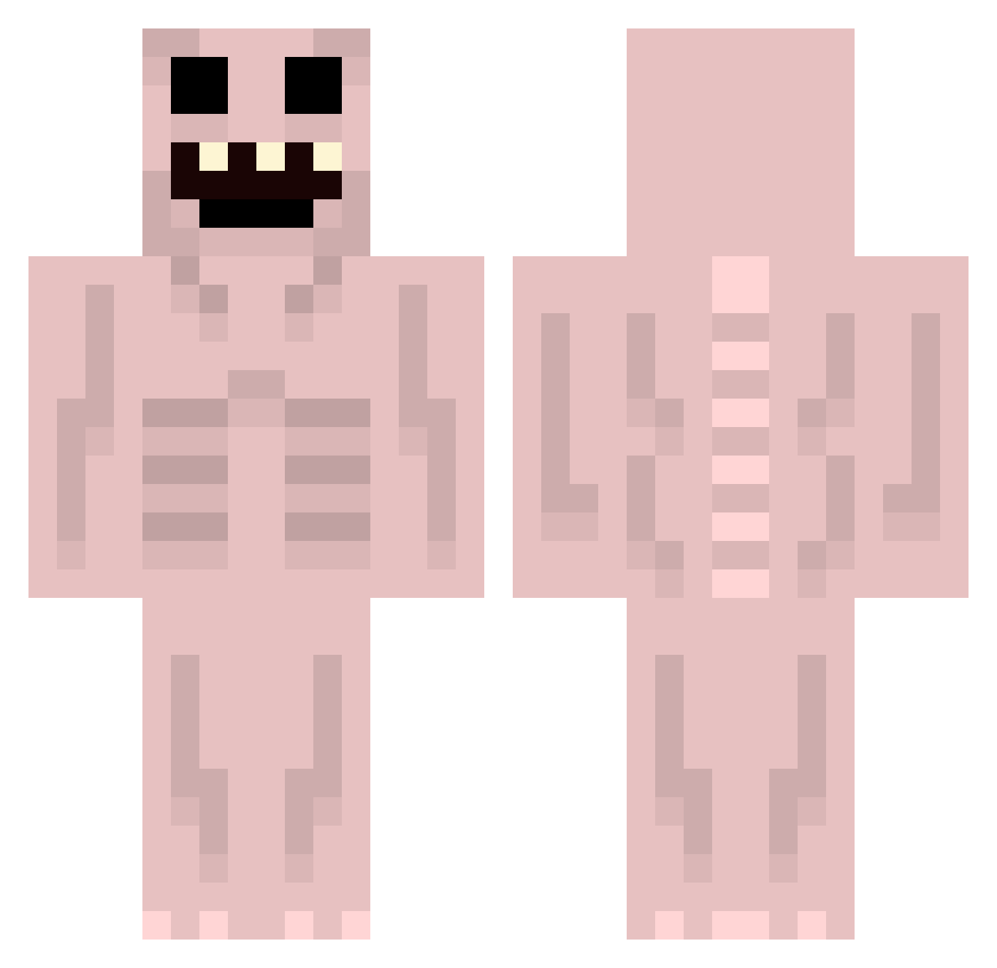 Bett27 Minecraft skin, front and back view