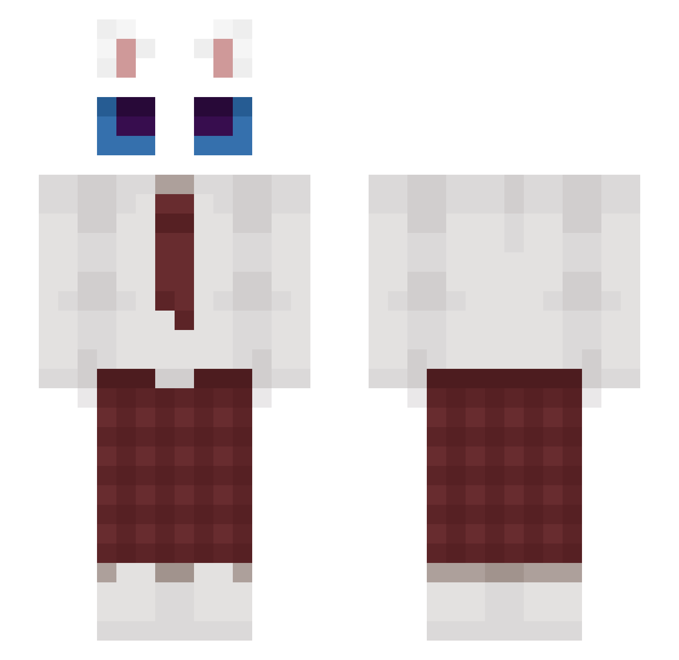 ASandei21 Minecraft skin, front and back view