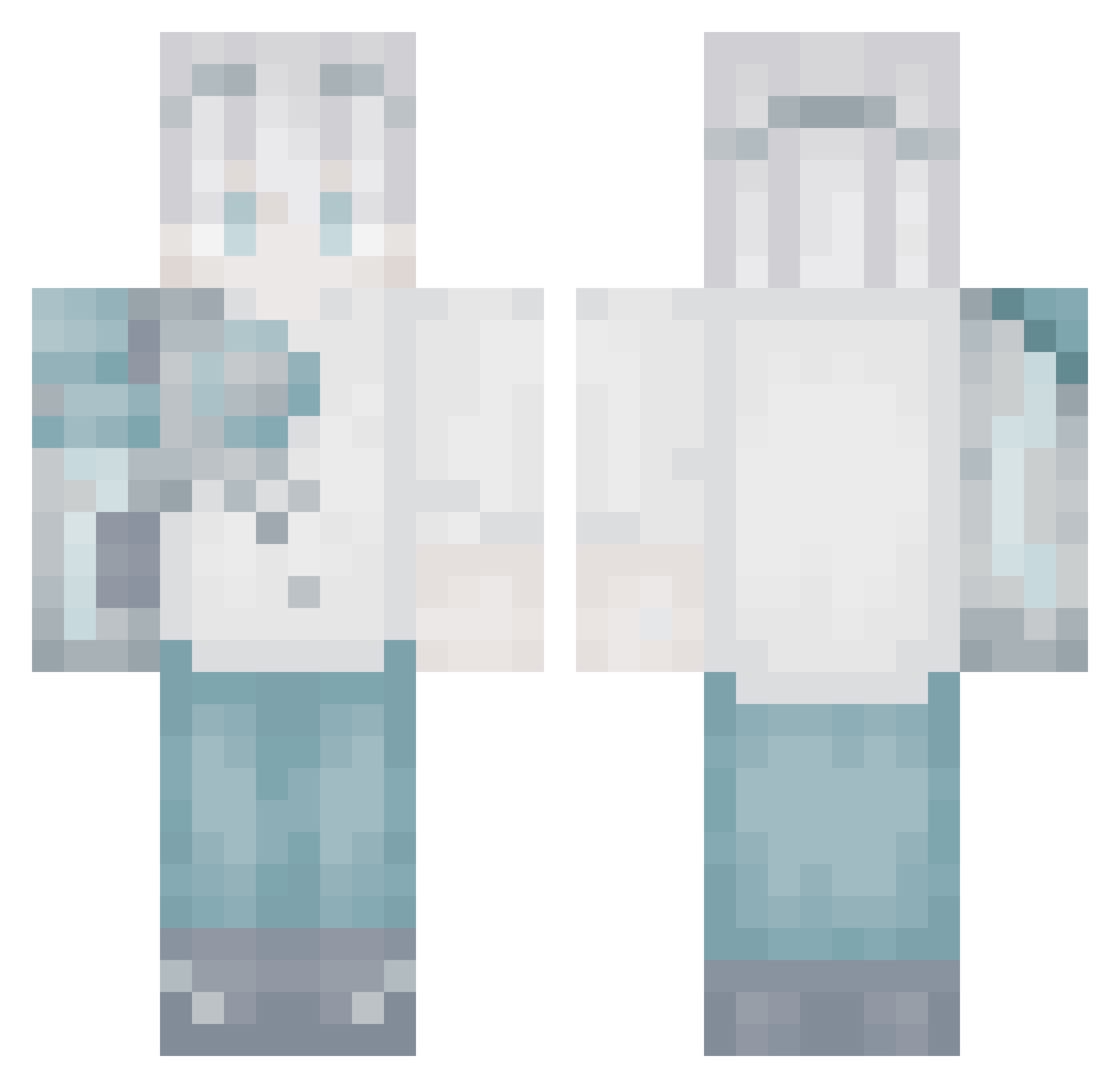 bray_00 Minecraft skin, front and back view