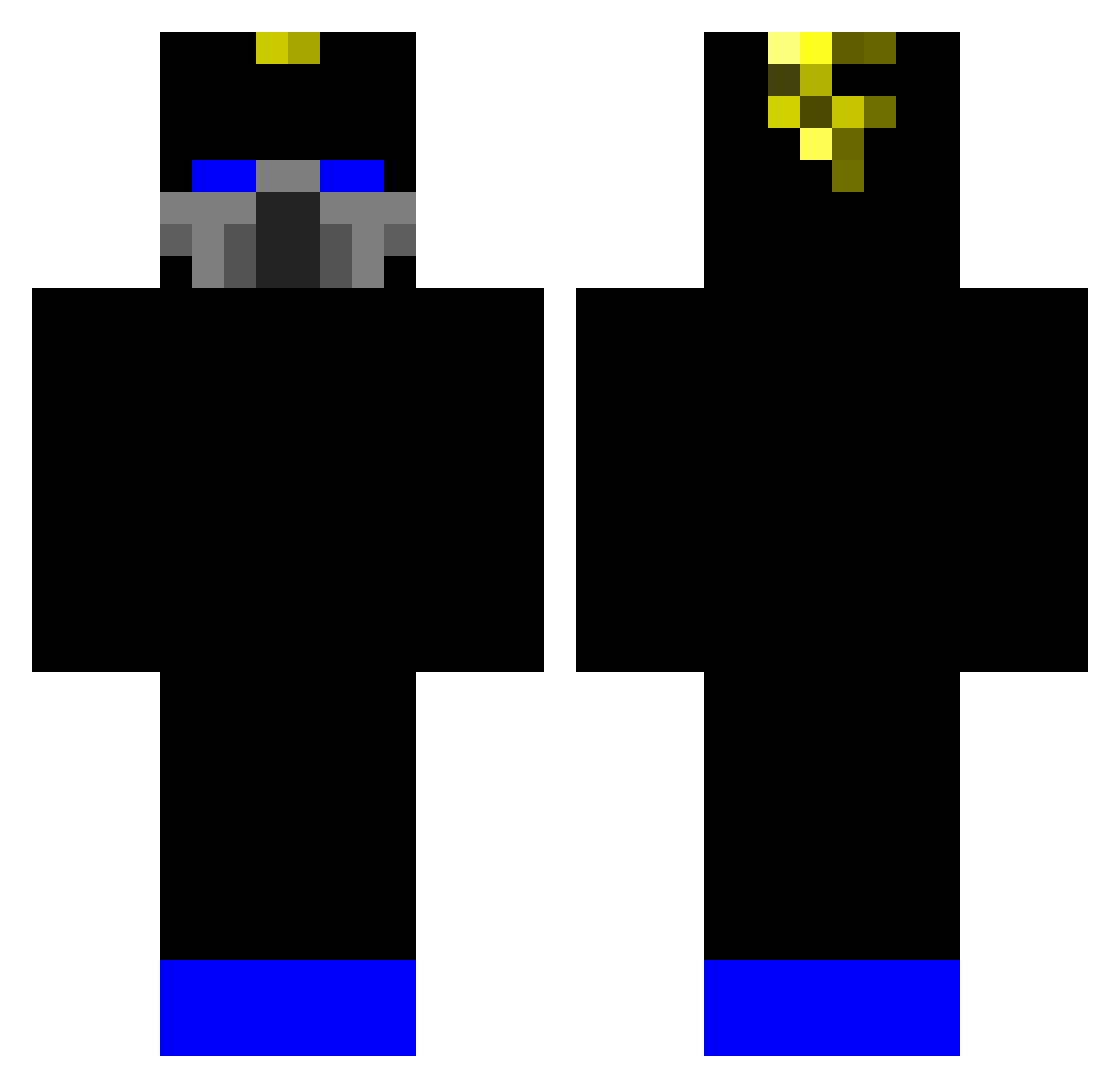 torres911 Minecraft skin, front and back view
