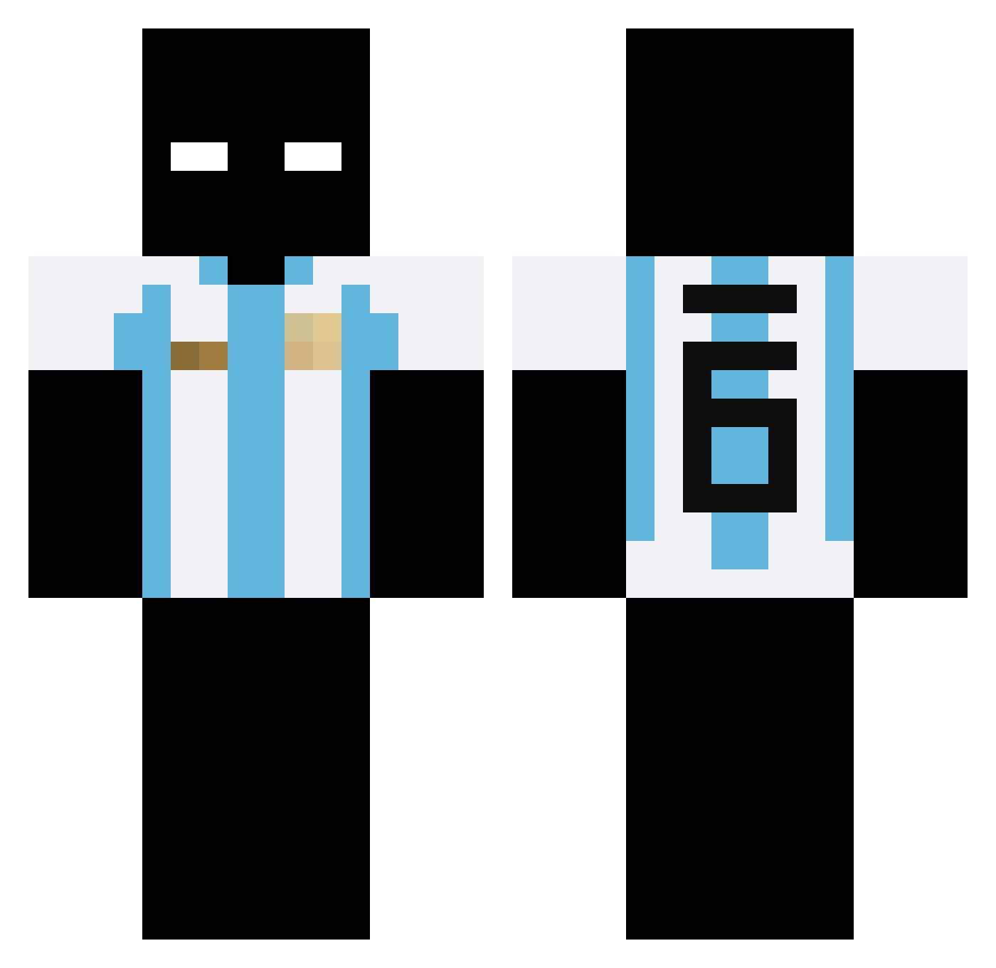 Bligthy Minecraft skin, front and back view