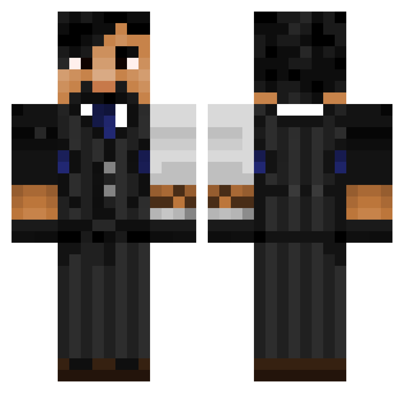 JulianRier Minecraft skin, front and back view