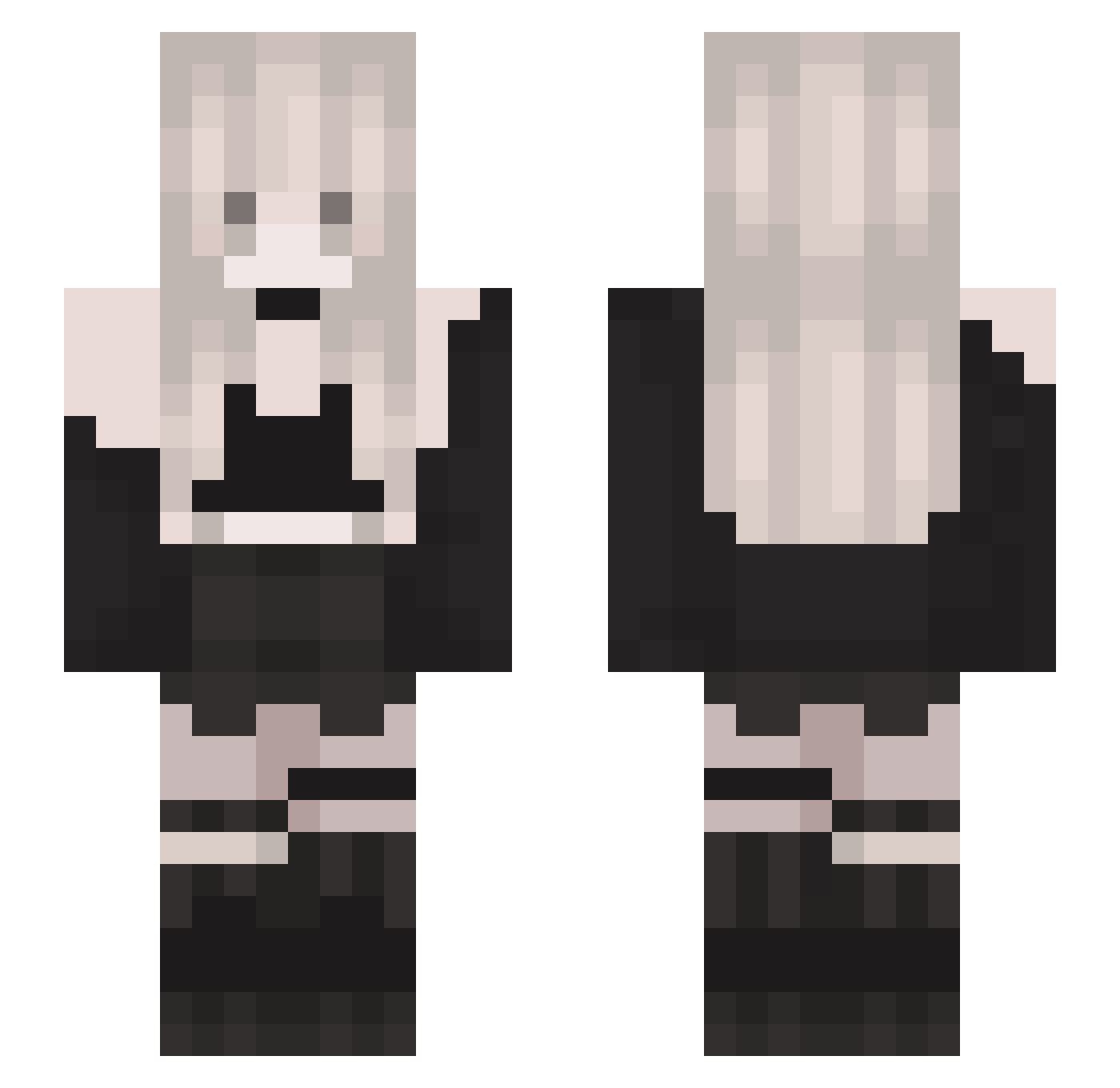 Ziginator09 Minecraft skin, front and back view