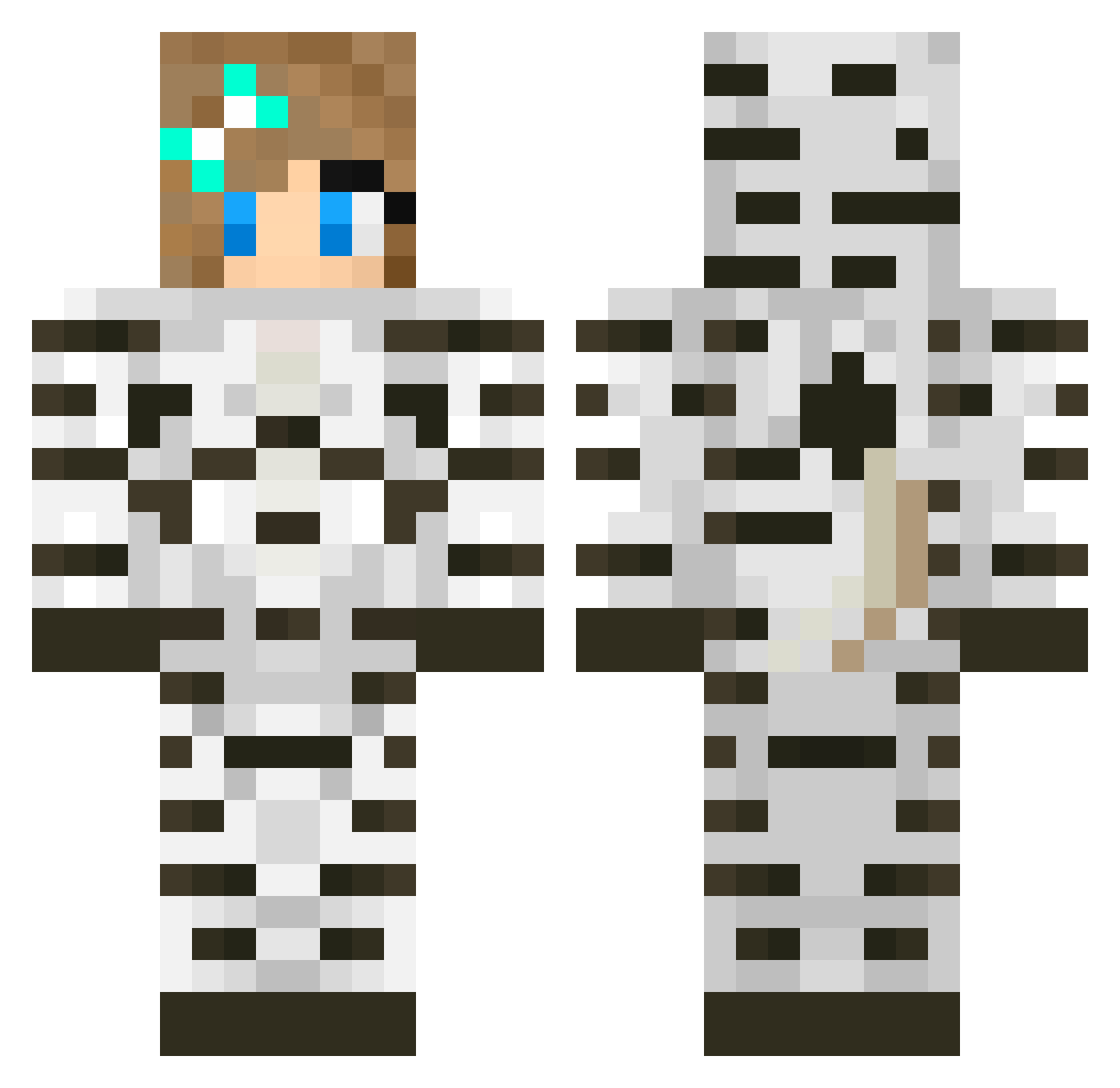 yzkcilf Minecraft skin, front and back view