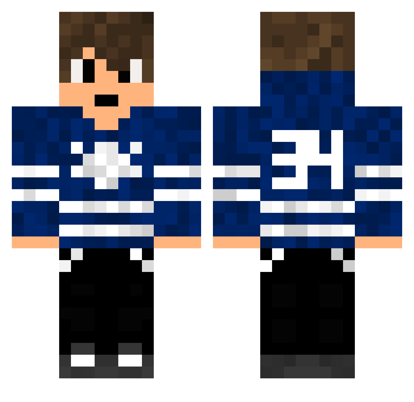 flying_robstar Minecraft skin, front and back view