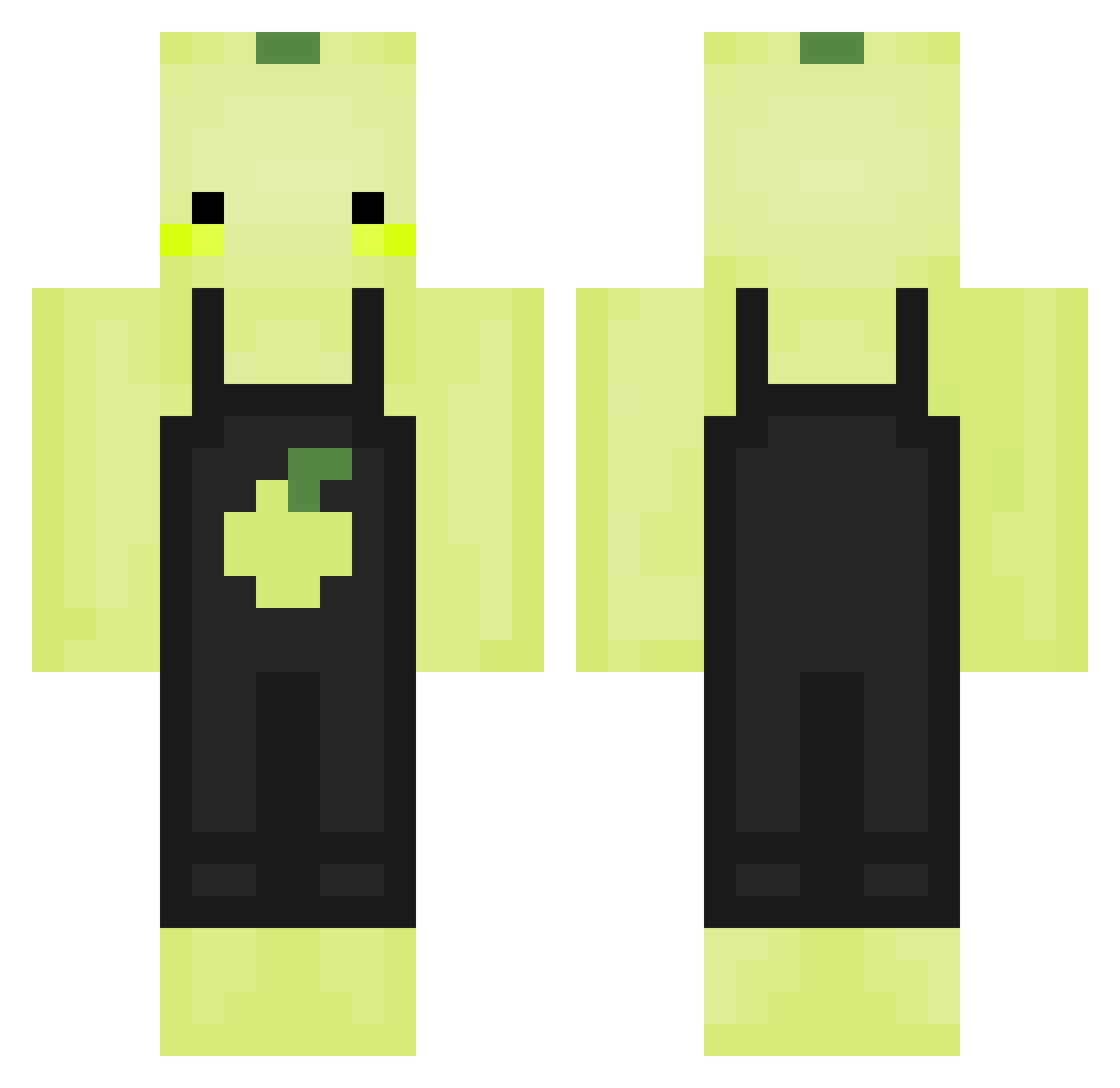 SEEIZUREE Minecraft skin, front and back view
