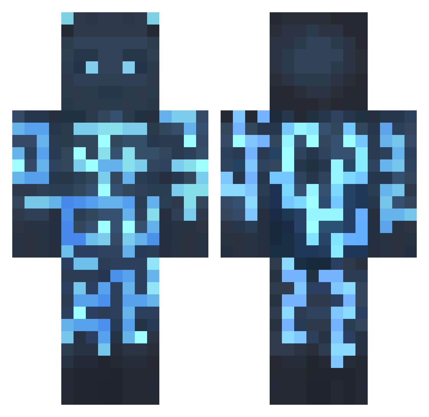 Thalleous_23 Minecraft skin, front and back view