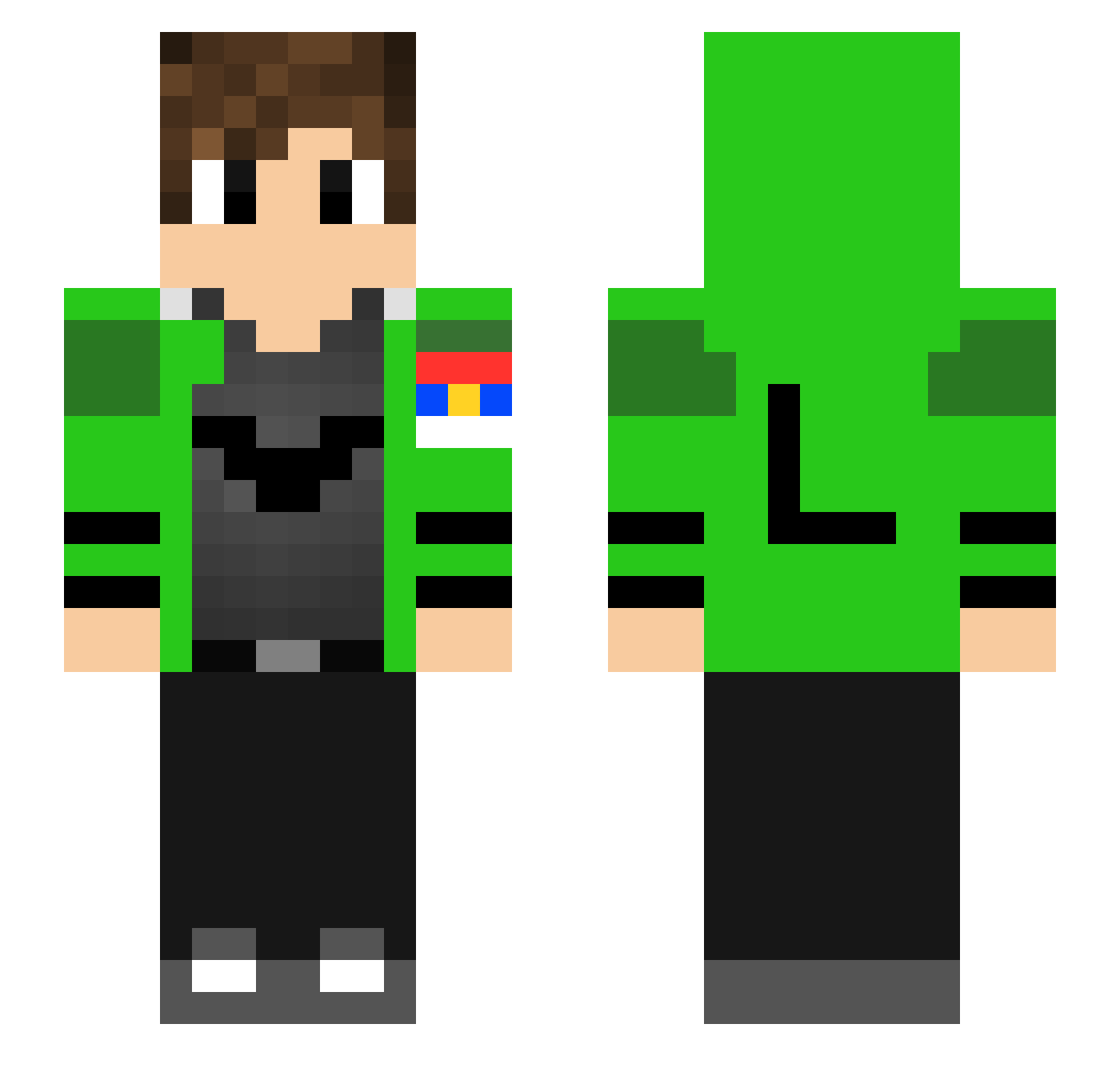 shm34 Minecraft skin, front and back view