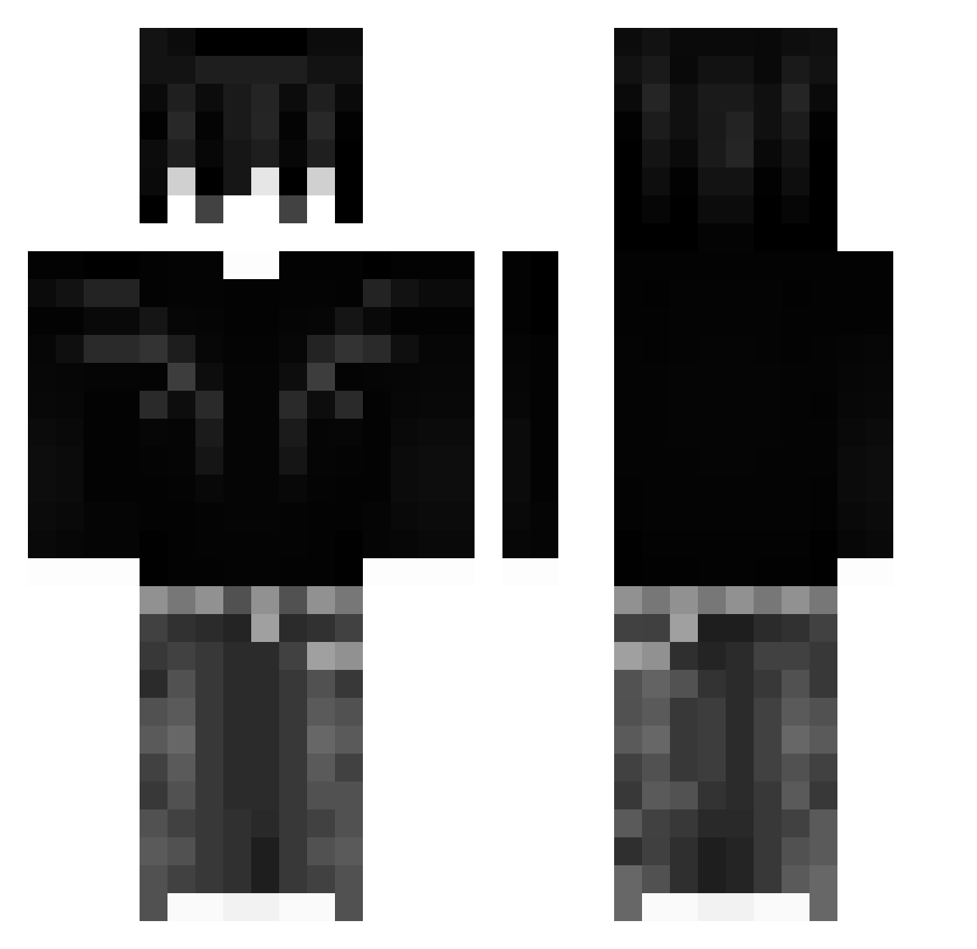 Ital Minecraft skin, front and back view