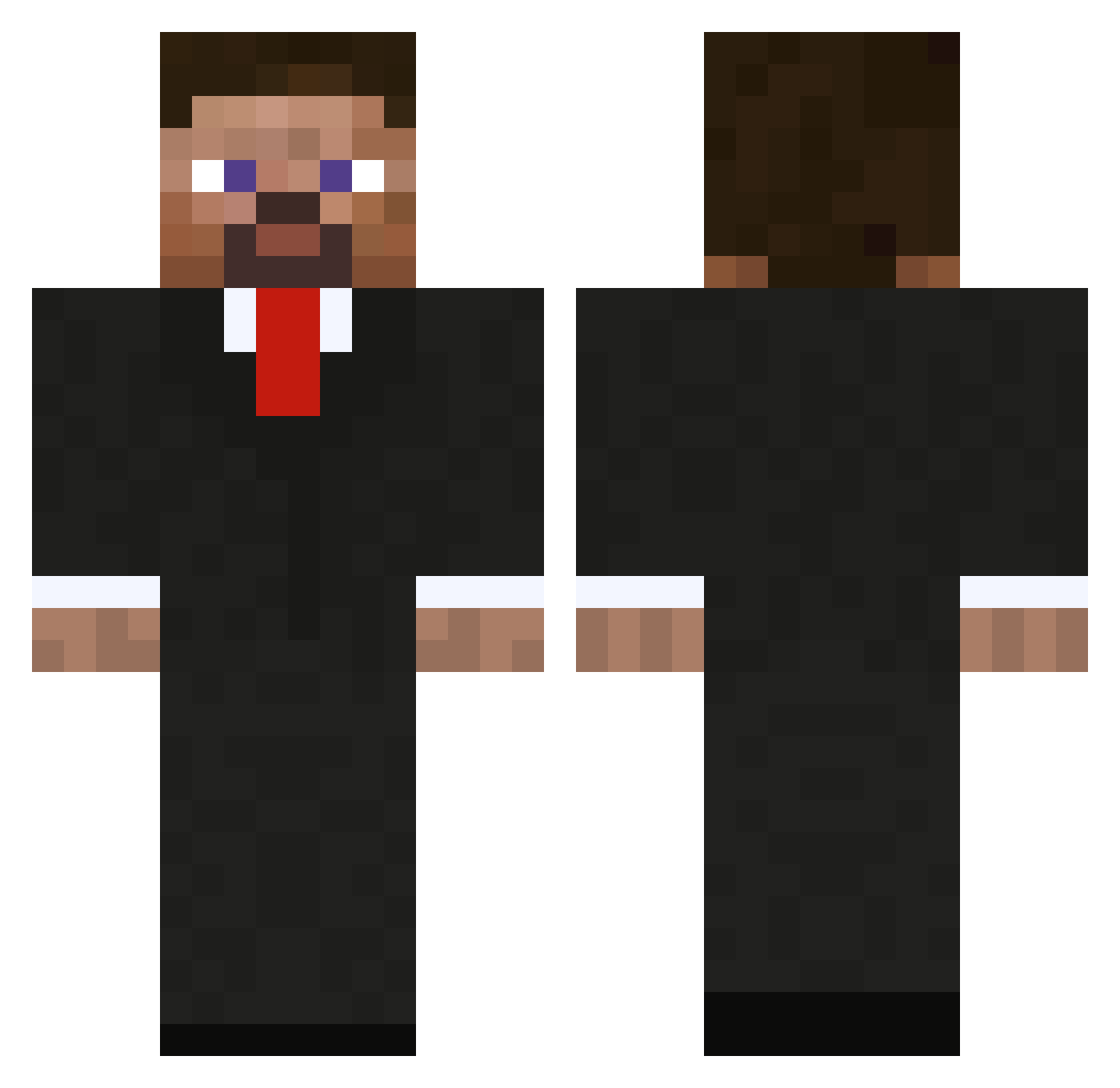 saultheking Minecraft skin, front and back view