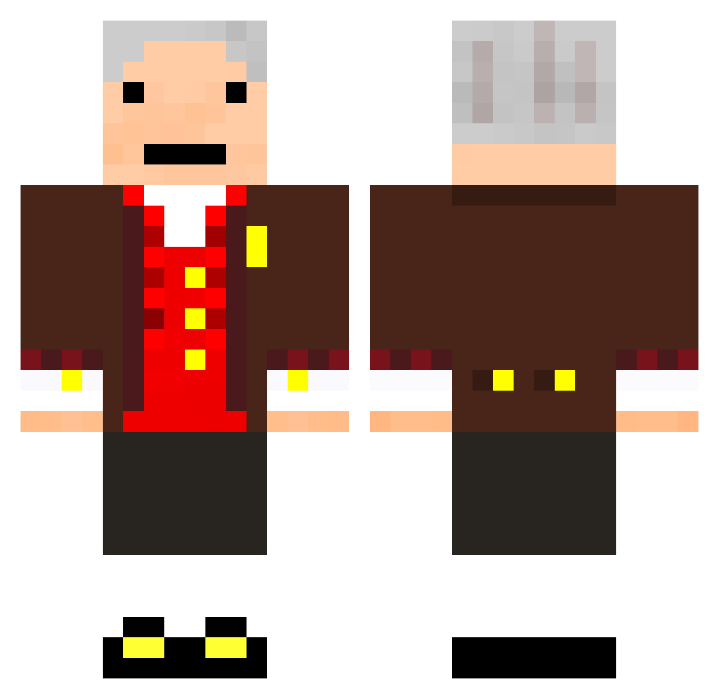 garfield_fan_21 Minecraft skin, front and back view