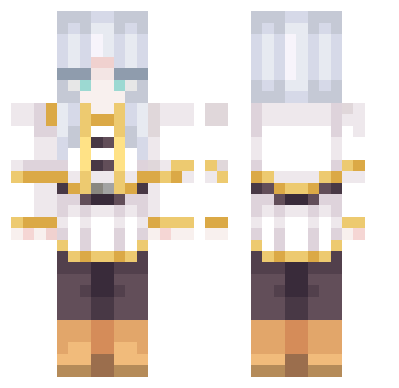 v1nna1ng Minecraft skin, front and back view
