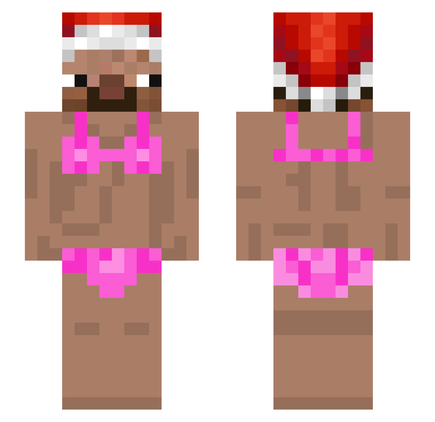 Rocho909 Minecraft skin, front and back view