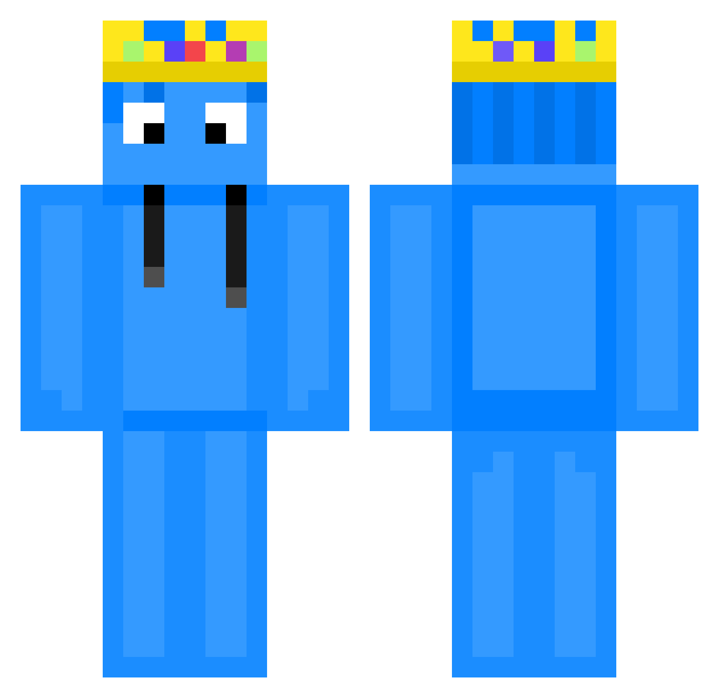 trandom2558 Minecraft skin, front and back view