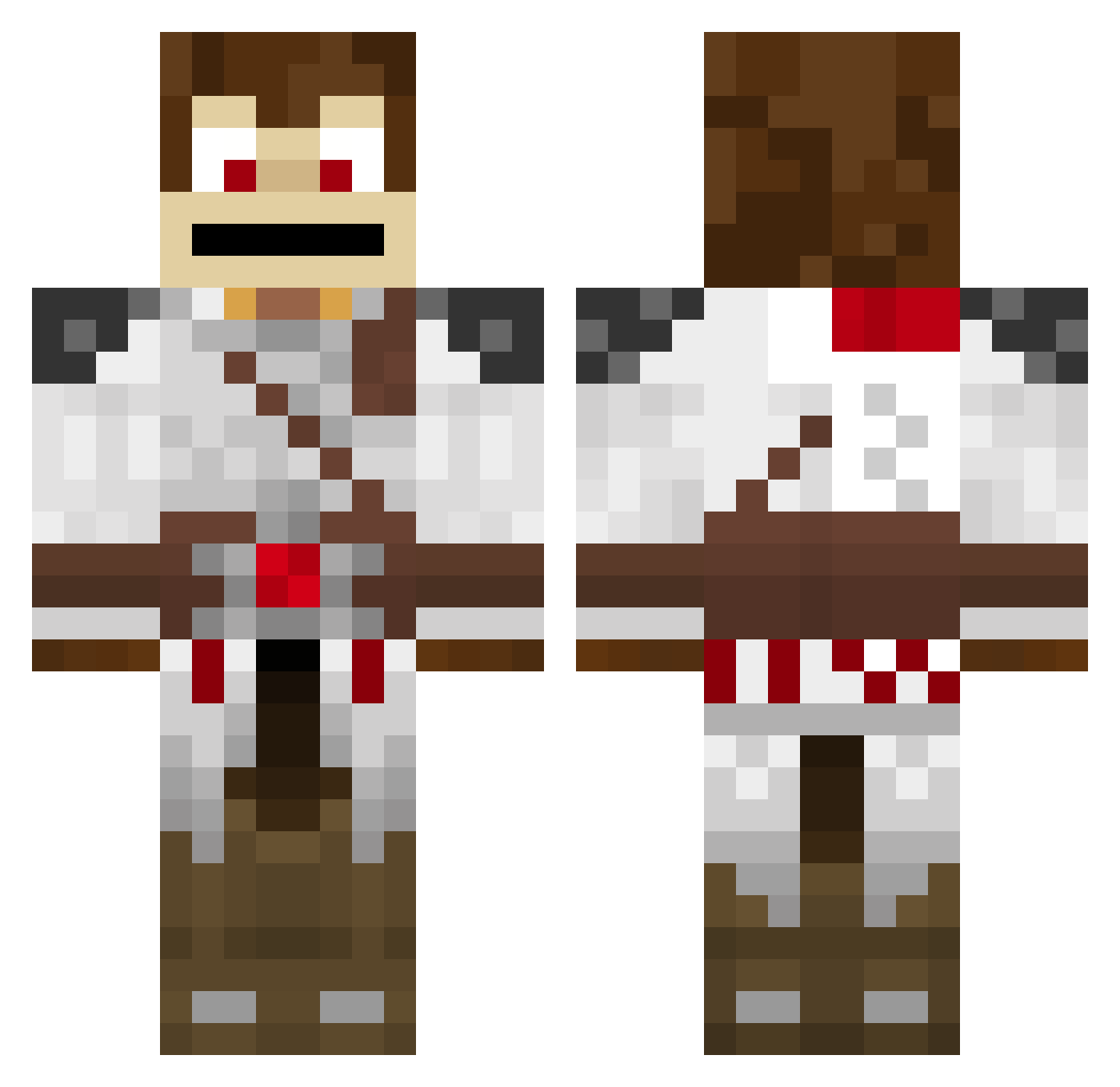 CriminI Minecraft skin, front and back view