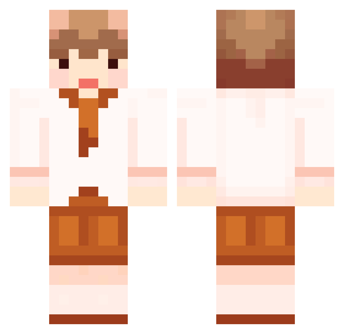 ShinozawaHiro Minecraft skin, front and back view