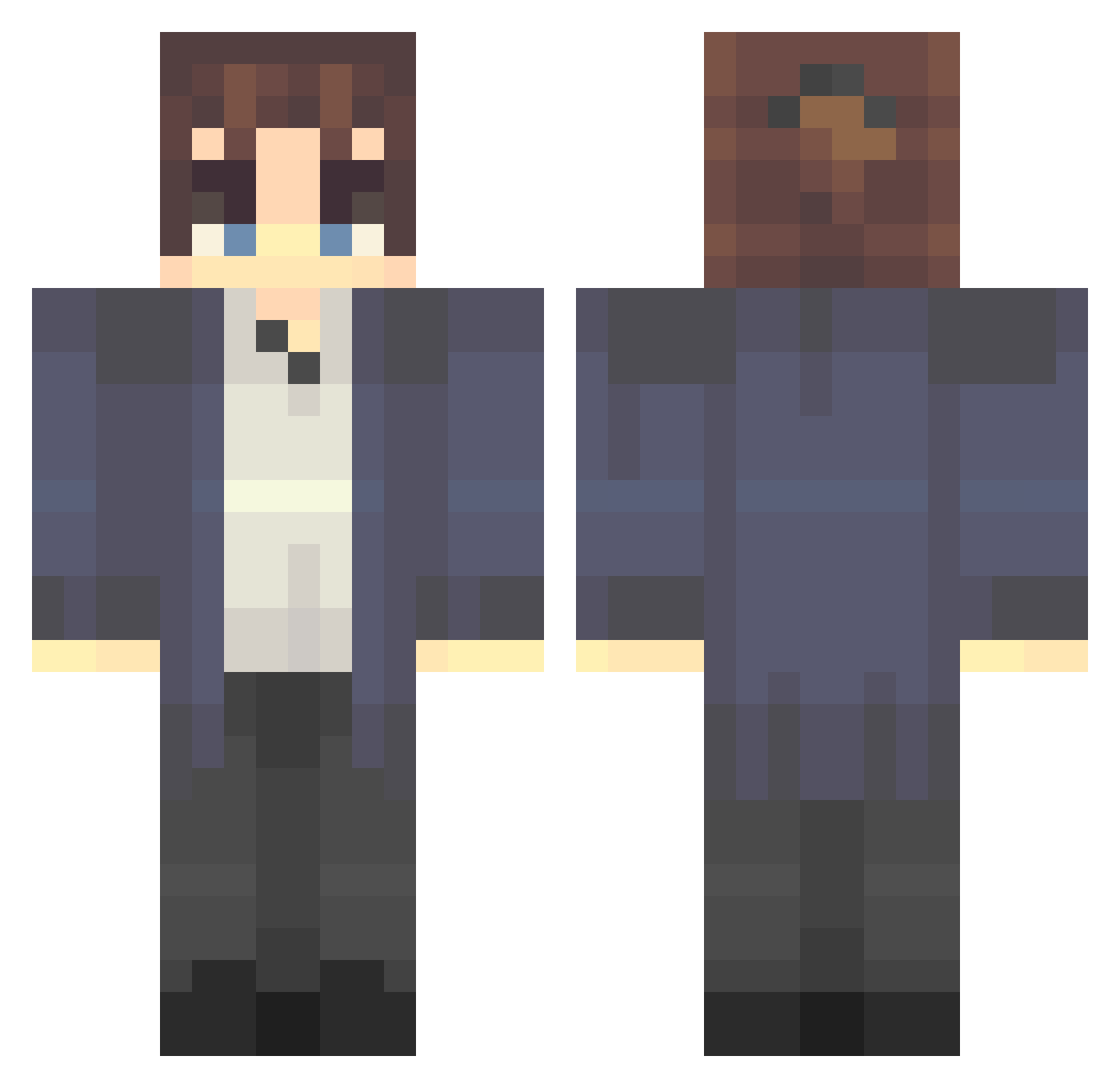 Tentedtoe0664 Minecraft skin, front and back view