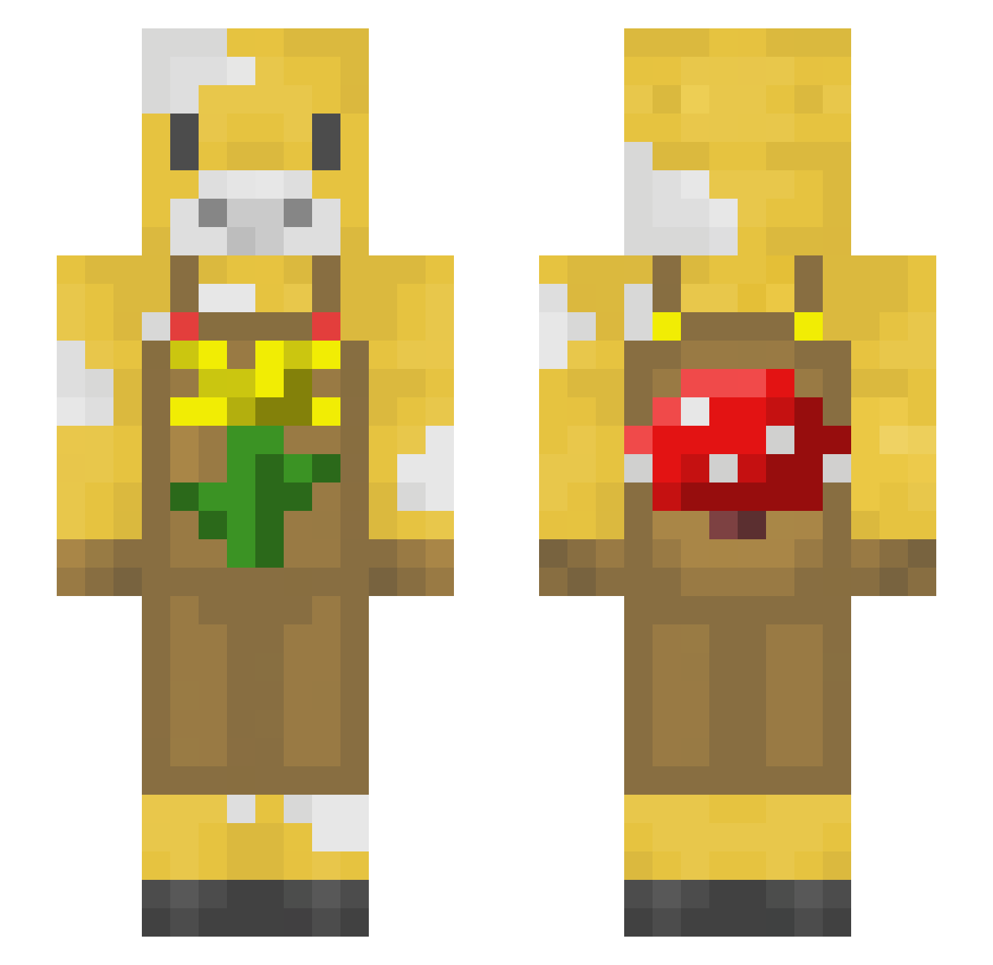 atalayx Minecraft skin, front and back view