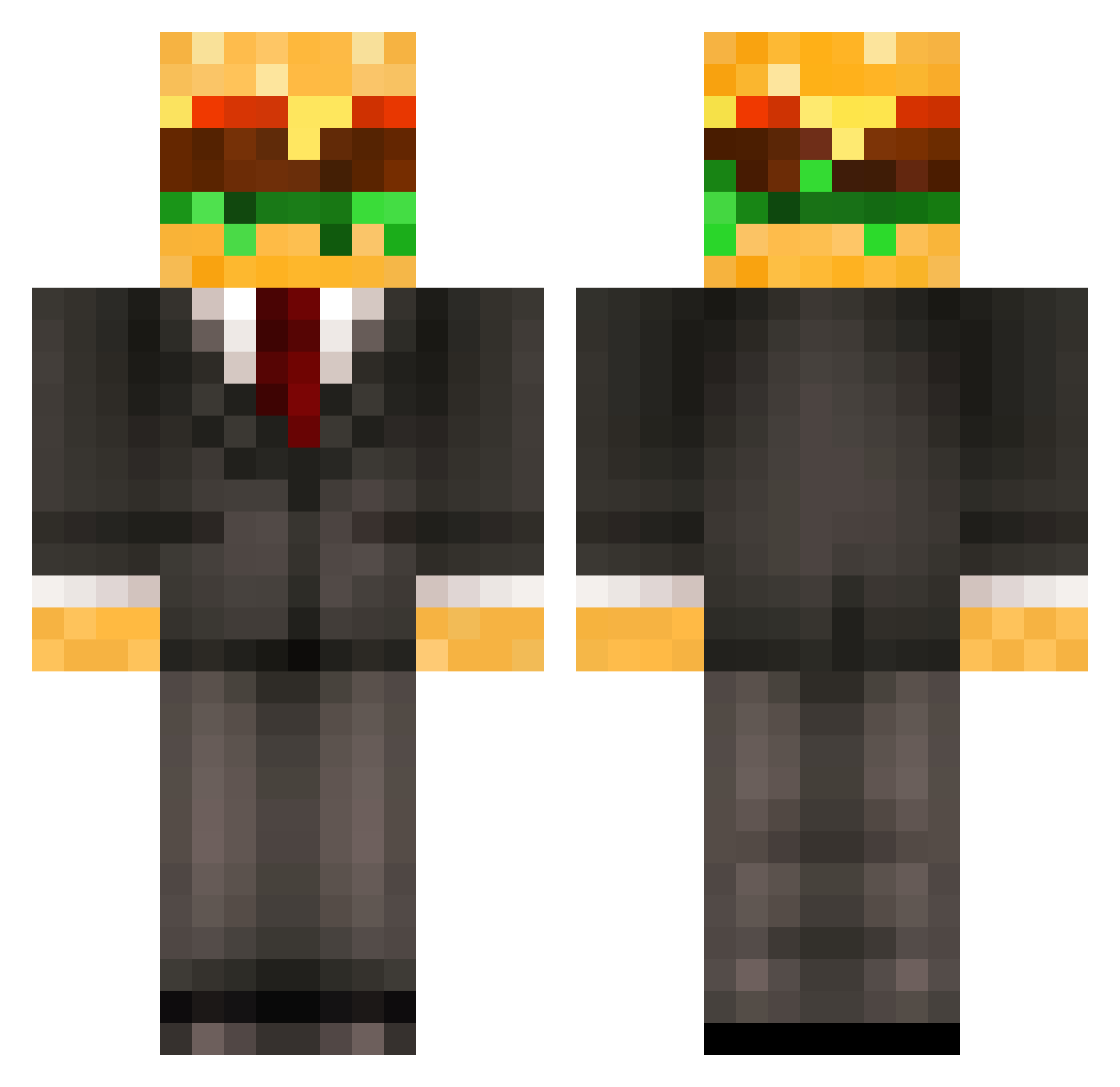 BlastedSiren902 Minecraft skin, front and back view