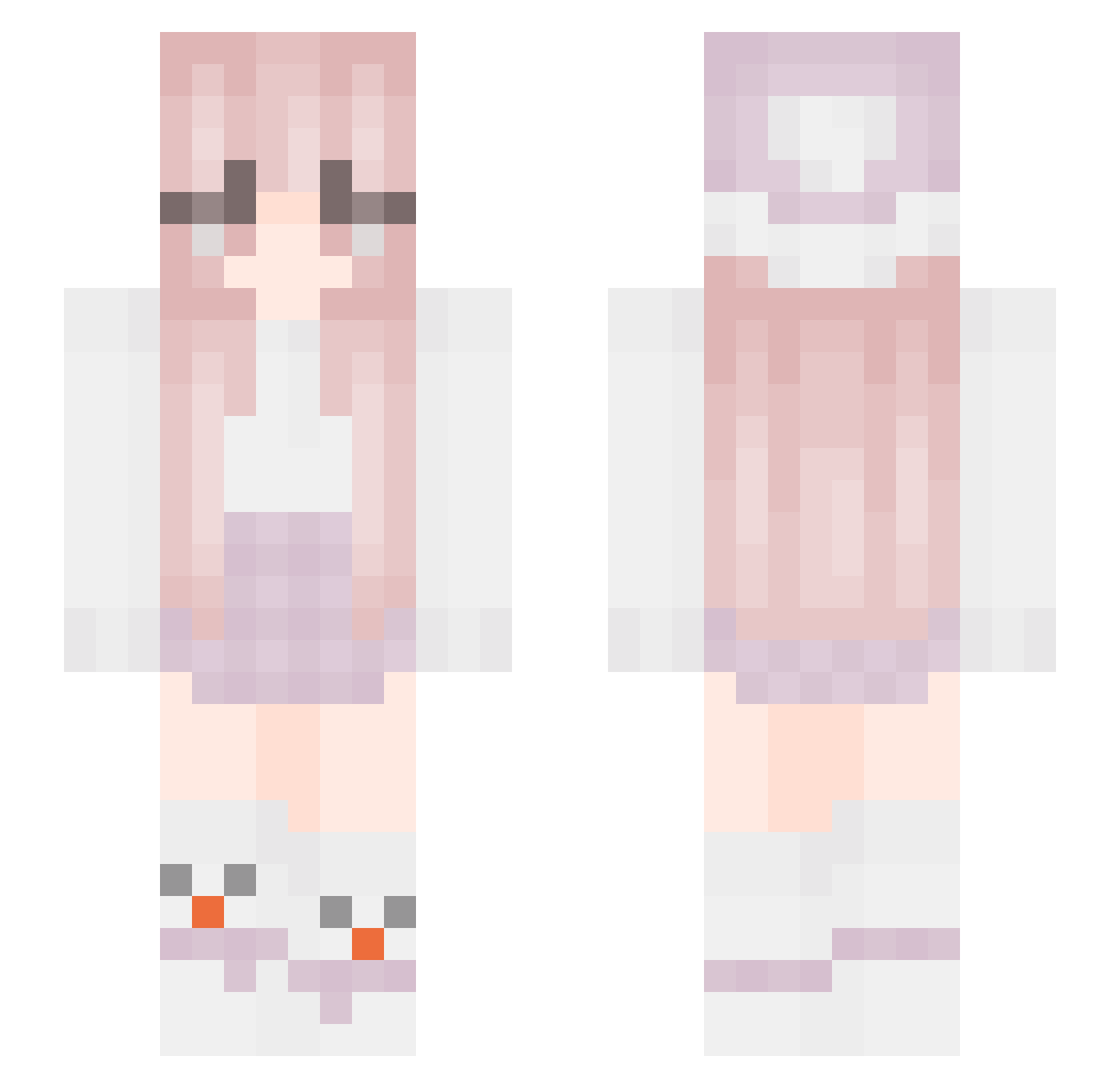 Kmahal Minecraft skin, front and back view